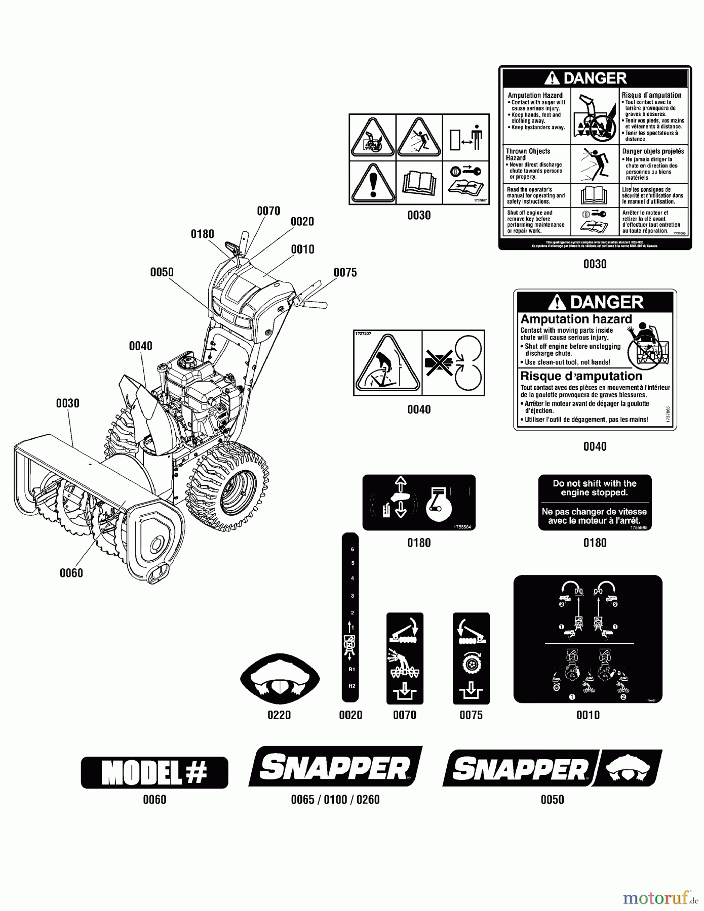  Snapper Schneefräsen H1528SE (1696177-00) - Snapper 28