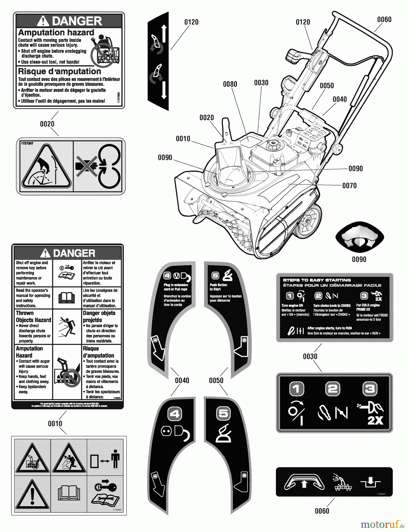  Snapper Schneefräsen SS922EX (1695882) - Snapper 22