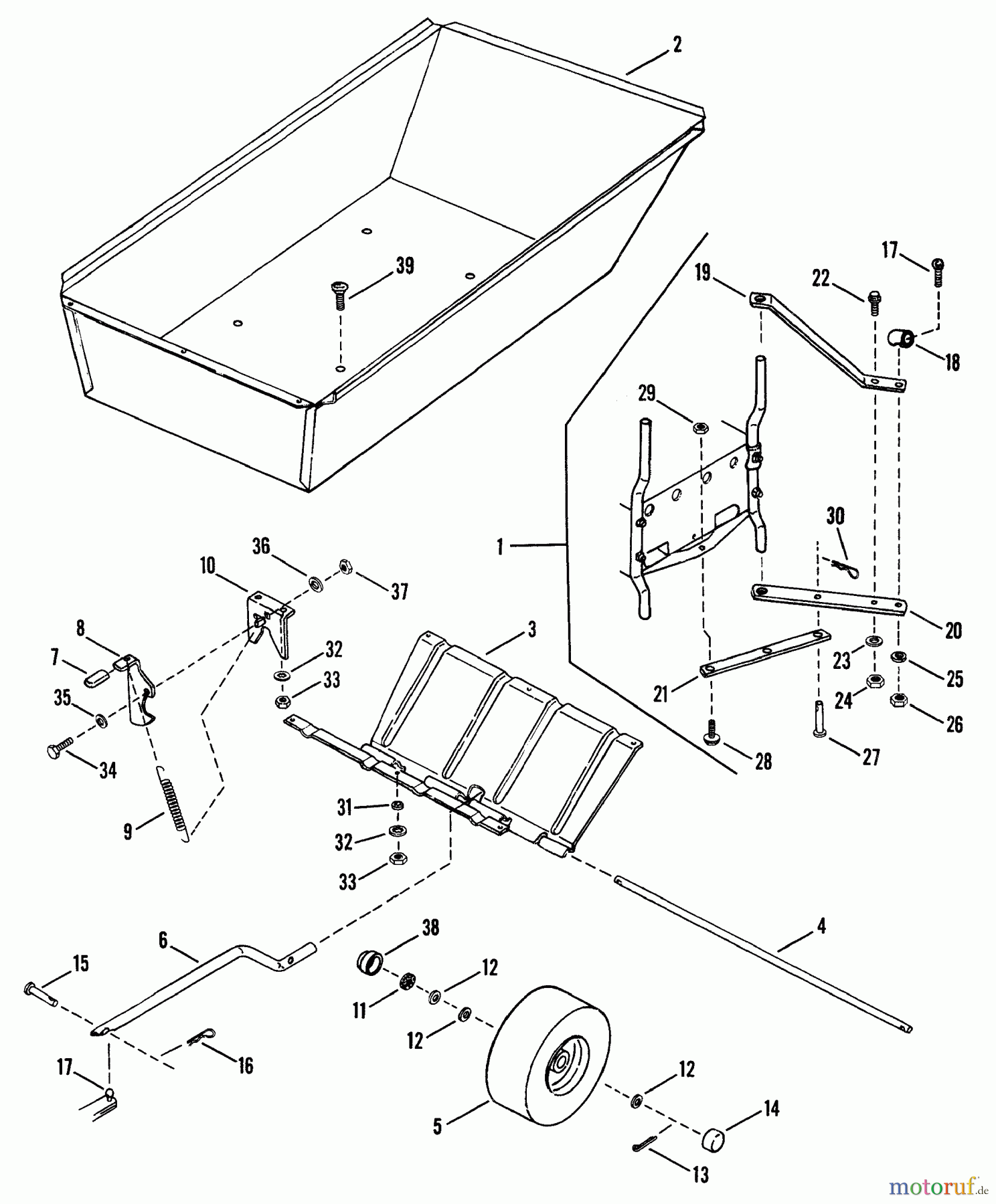  Snapper Zubehör. Rasenmäher 7060947 - Snapper Bag N-Wagon, 30 Bushel 26086 26