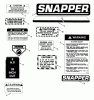 Snapper 33128RE - 33" Rear-Engine Rider, 12 HP, Series 8 Pièces détachées Decals