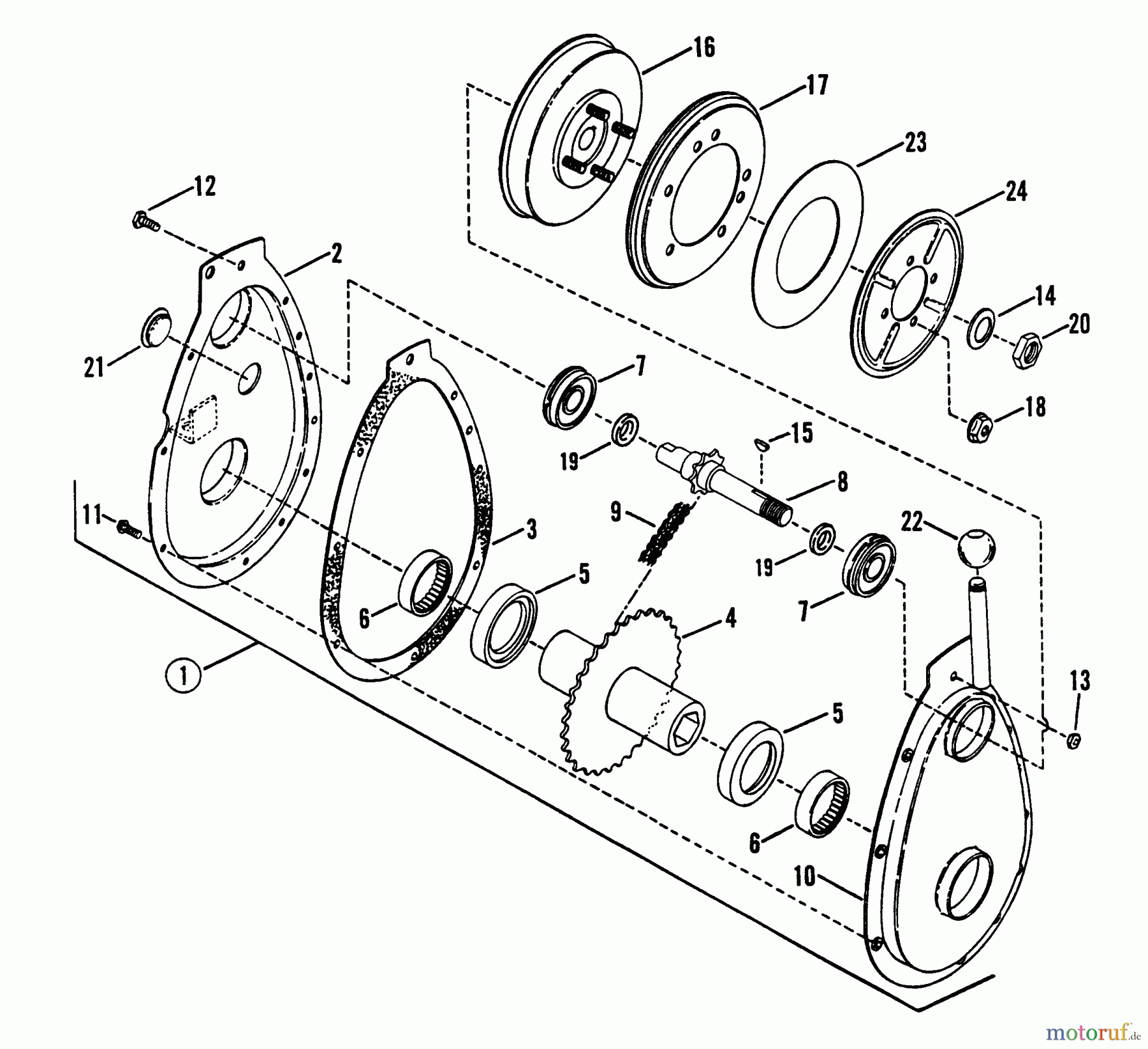  Snapper Rasen- und Gartentraktoren LT16002 - Snapper 16 HP Lawn Tractor, Disc Drive, Series 2 Primary Chain Case