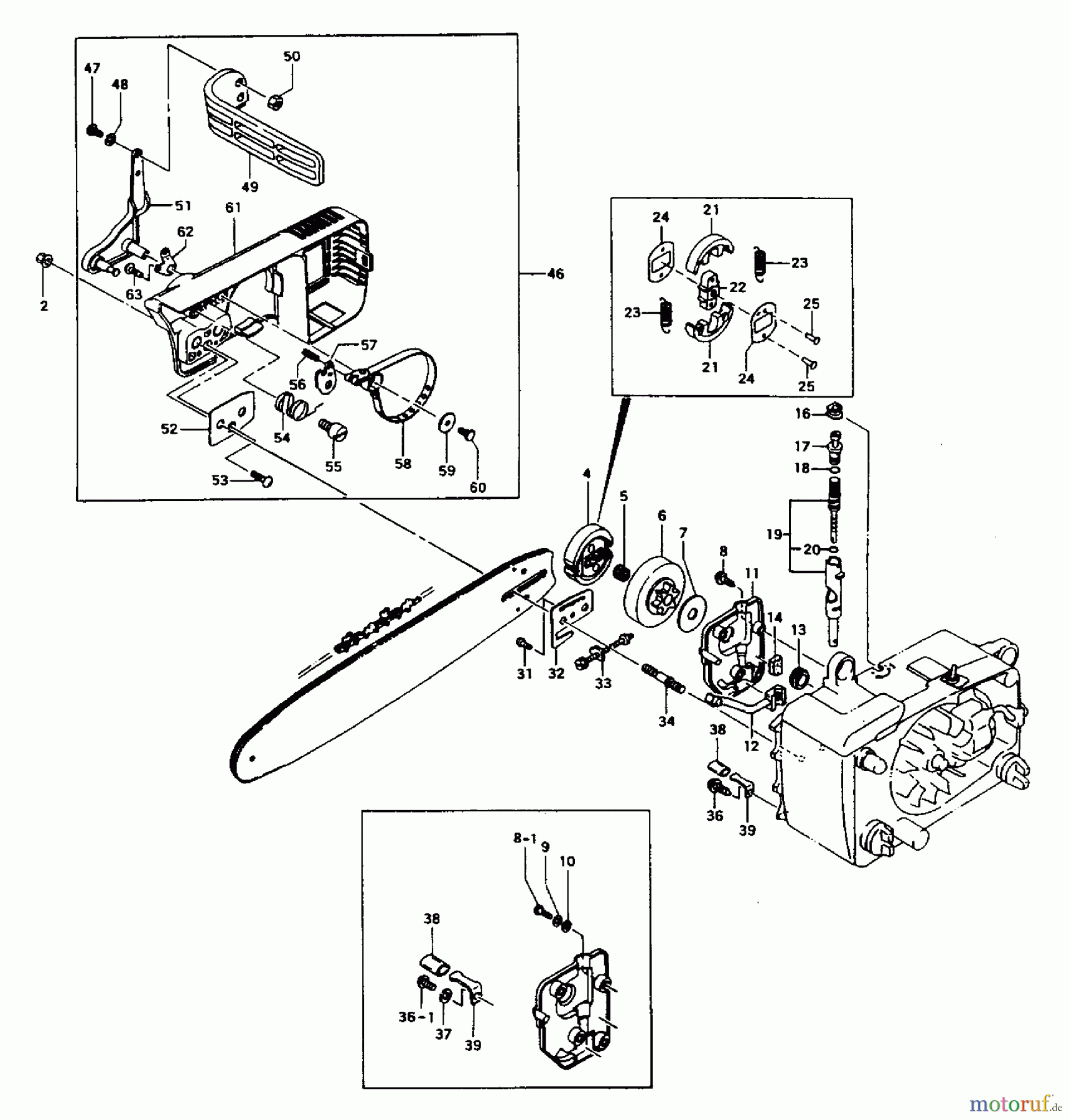  Tanaka Motorsägen ECS-320 - Tanaka Chainsaw Oil Pump & Side Case