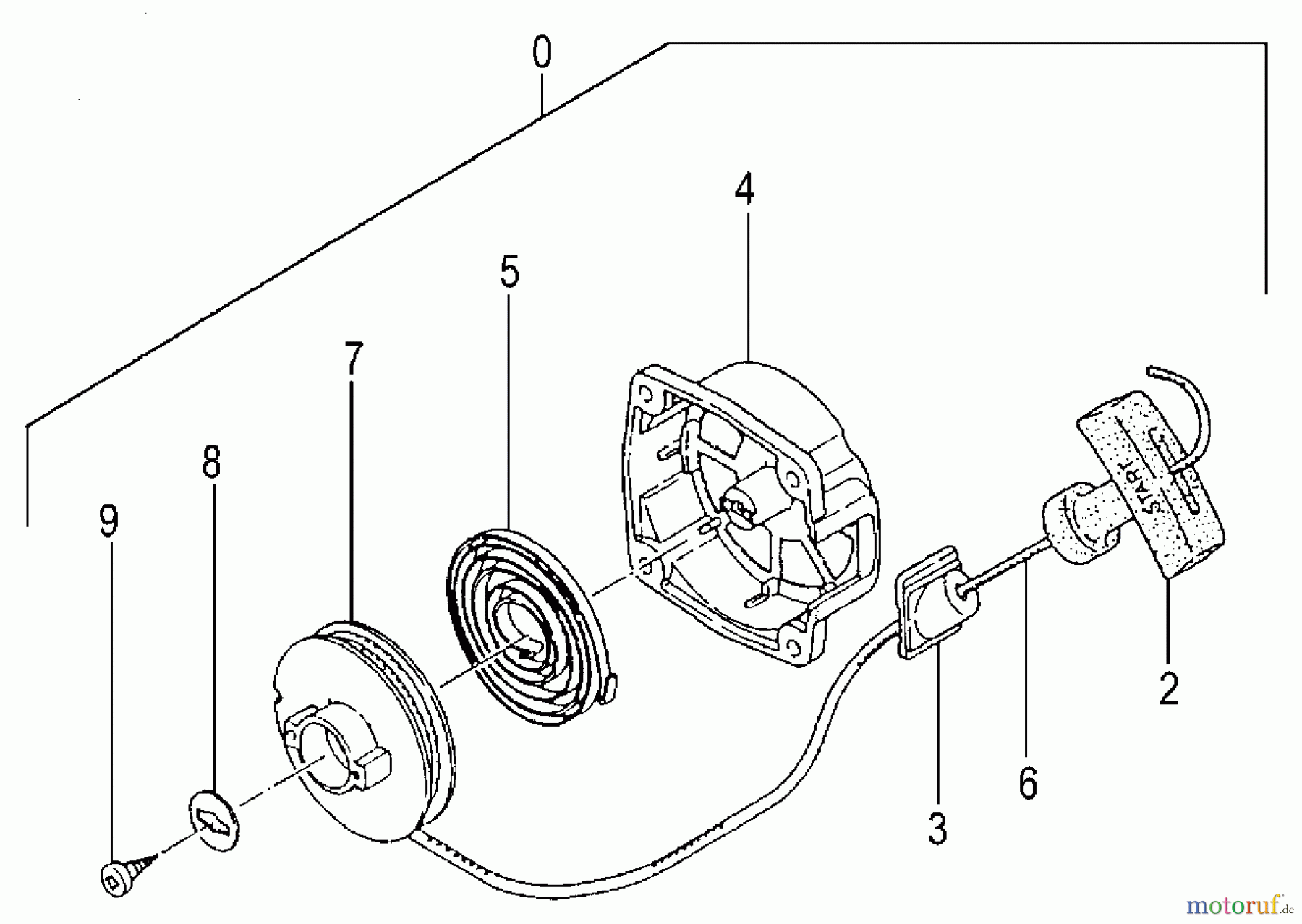  Tanaka Motoren PF-3300 - Tanaka Utility / Scooter Engine Recoil Starter