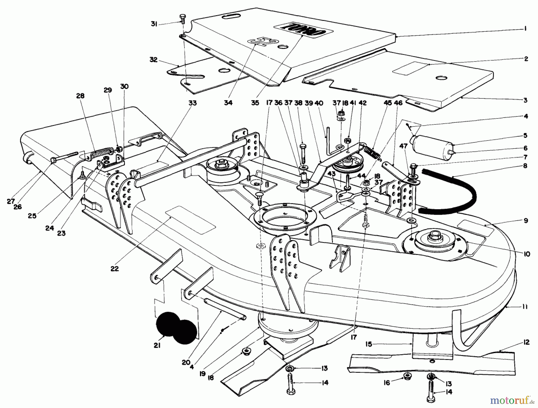  Toro Neu Mowers, Deck Assembly Only 30152 - Toro 52