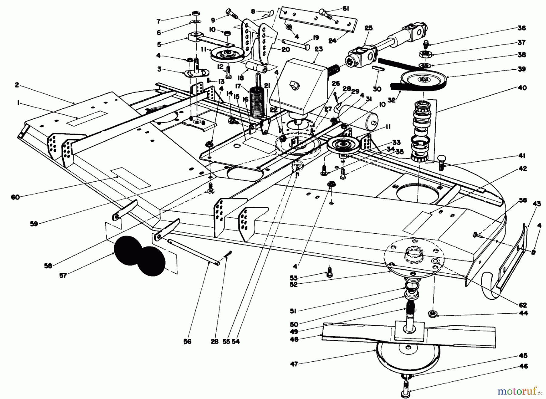  Toro Neu Mowers, Deck Assembly Only 30562 (200) - Toro 62