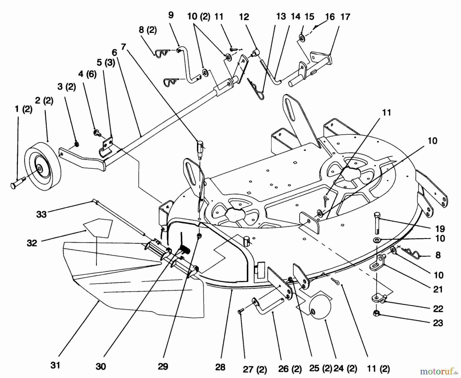  Toro Neu Mowers, Deck Assembly Only 78216 - Toro 38