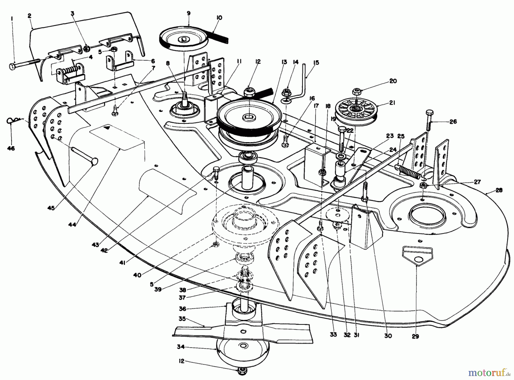  Toro Neu Mowers, Drive Unit Only 30111 - Toro Mid-Size Proline Gear Traction Unit, 11 hp, 1985 (5000001-5999999) 44