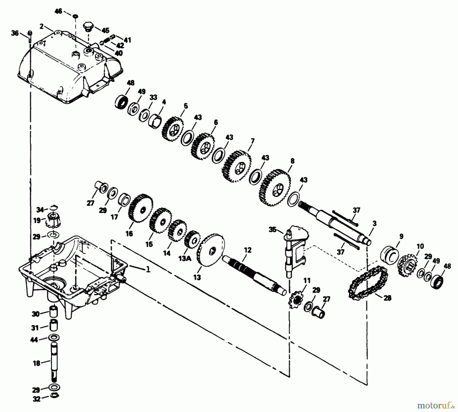  Toro Neu Mowers, Drive Unit Only 30170 - Toro Mid-Size Proline Gear Traction Unit, 12.5 hp, 1991 (1000001-1999999) PEERLESS TRANSMISSION MODEL NO. 700-039