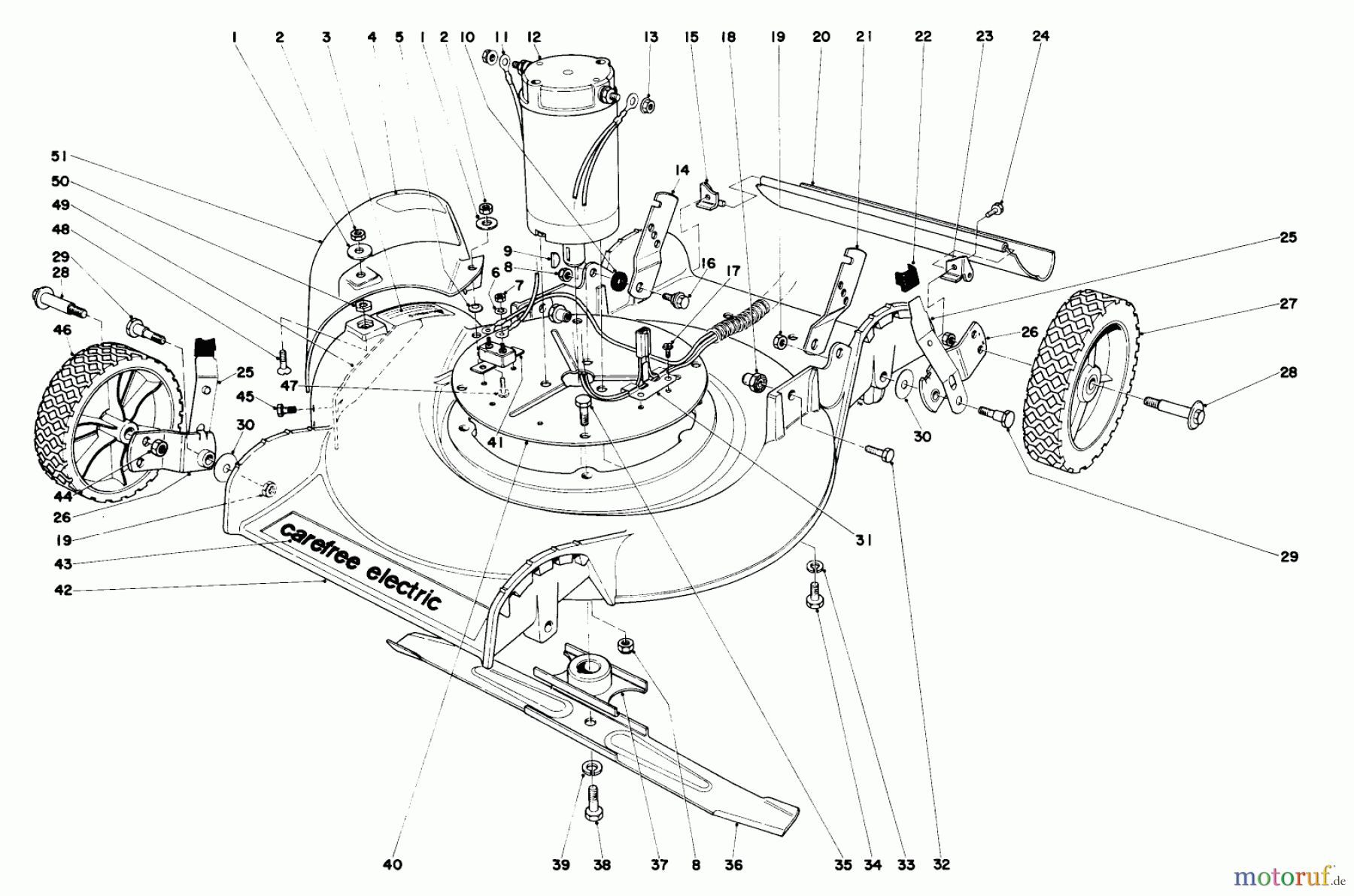  Toro Neu Mowers, Electric 17033 - Toro Electric Lawnmower, 1975 (5000001-5999999) HOUSING ASSEMBLY