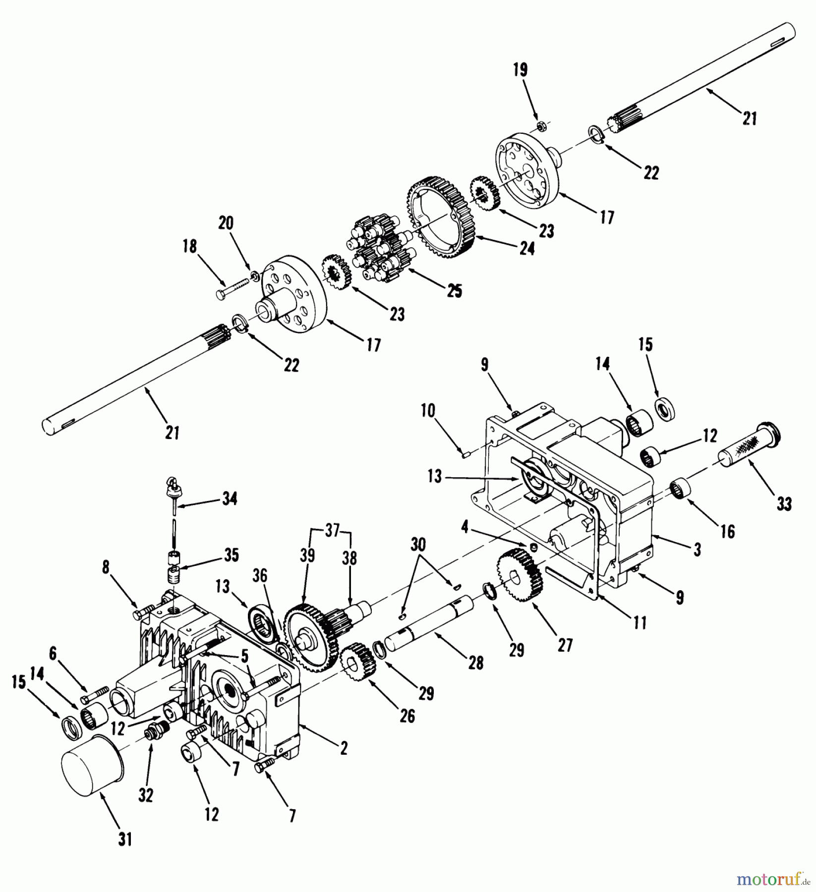  Toro Neu Mowers, Lawn & Garden Tractor Seite 1 01-14KS01 (C-145) - Toro C-145 Automatic Tractor, 1980 TRANSAXLE