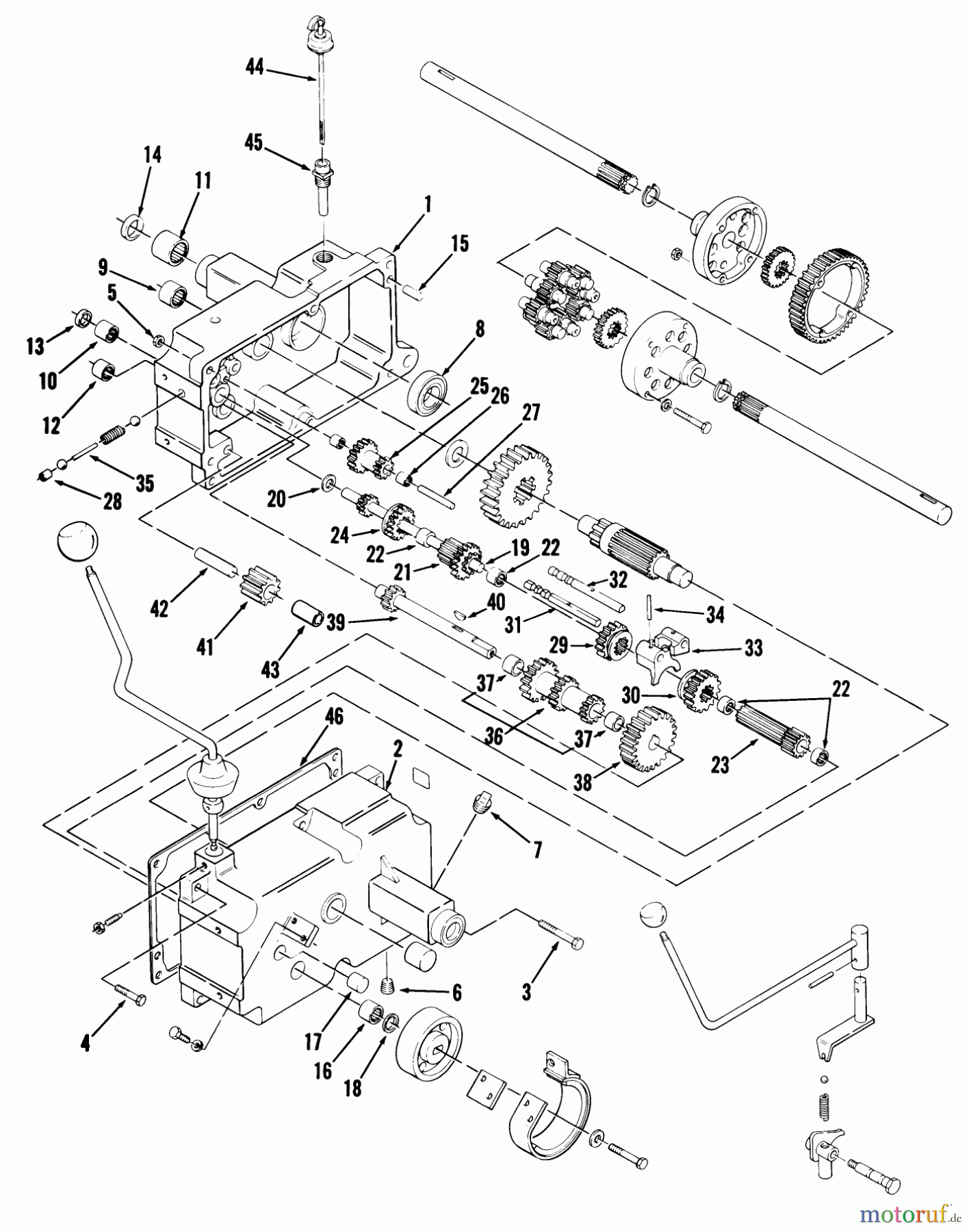  Toro Neu Mowers, Lawn & Garden Tractor Seite 1 01-14KE02 (C-145) - Toro C-145 Automatic Tractor, 1981 MECHANICAL TRANSMISSION-8 SPEED #1