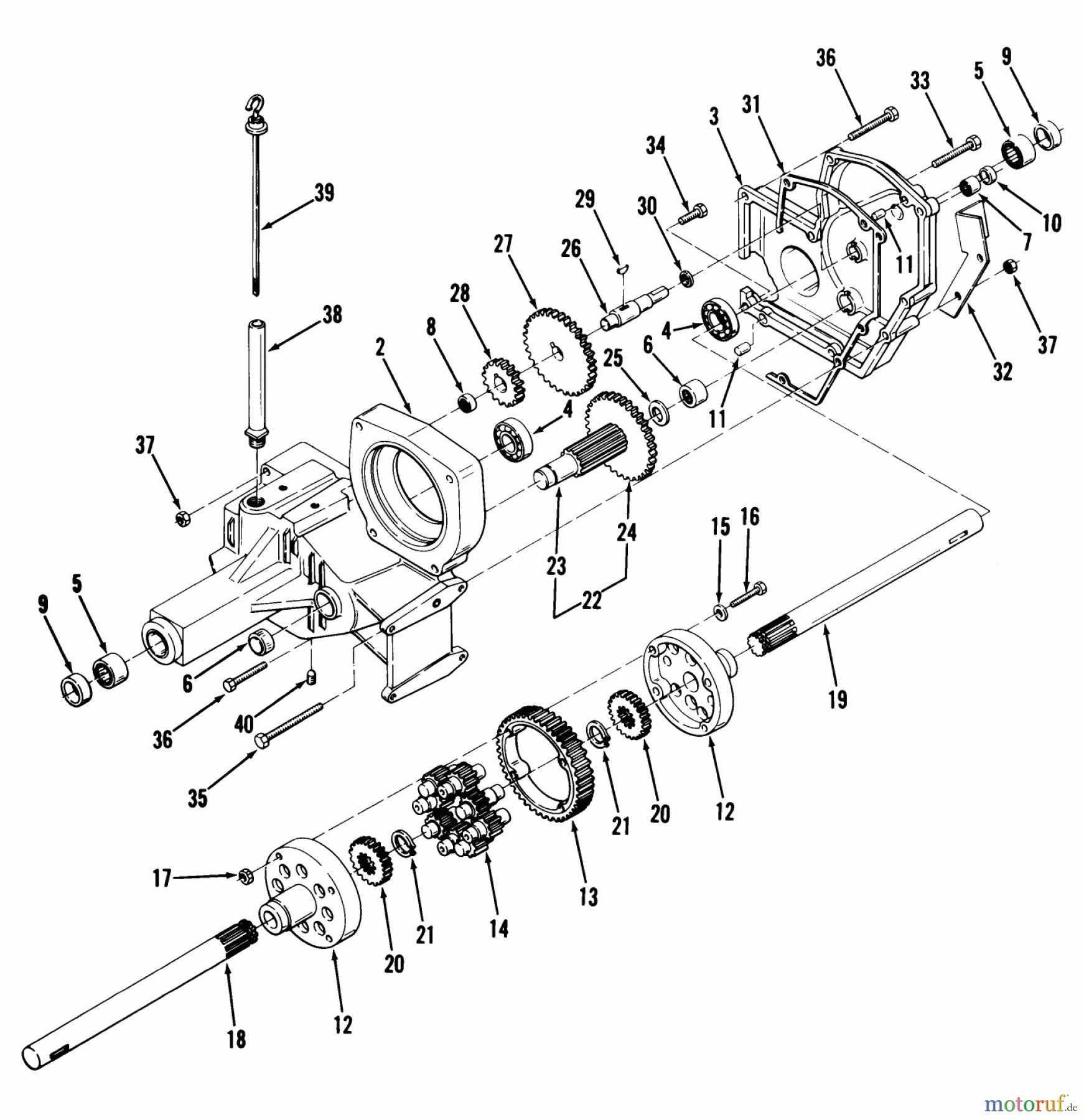  Toro Neu Mowers, Lawn & Garden Tractor Seite 1 01-14KE01 (C-145) - Toro C-145 Automatic Tractor, 1980 TRANSAXLE