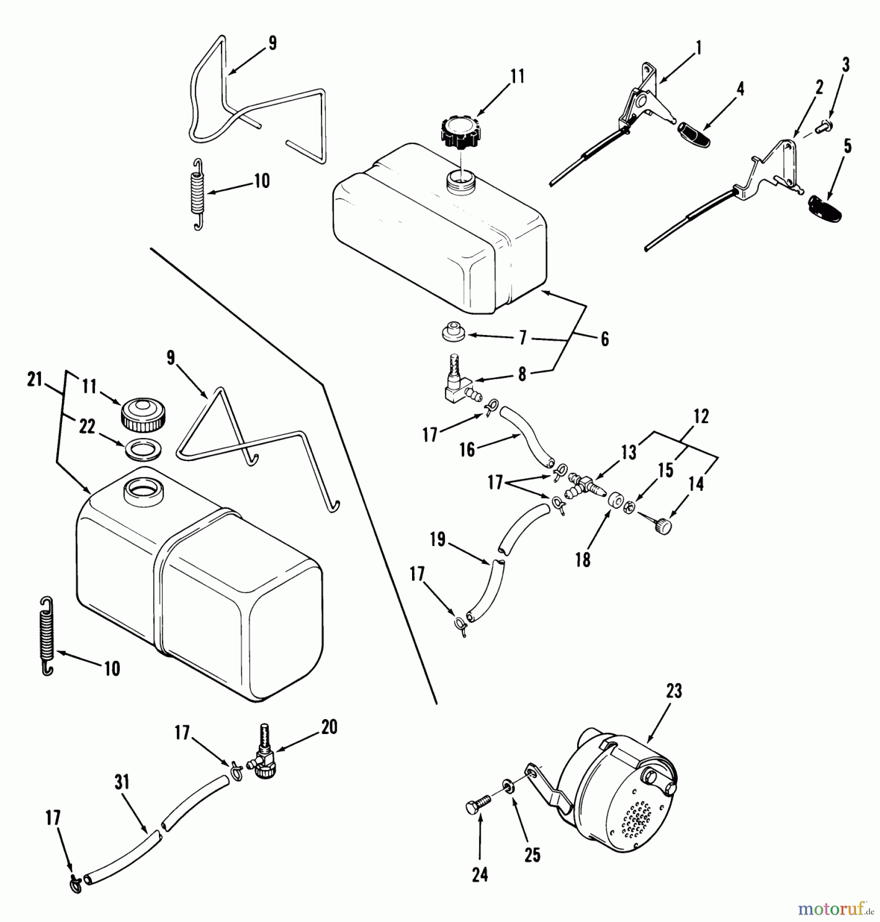  Toro Neu Mowers, Lawn & Garden Tractor Seite 1 02-11BX03 (B-112) - Toro B-112 3-Speed Tractor, 1981 FUEL AND EXHAUST SYSTEMS