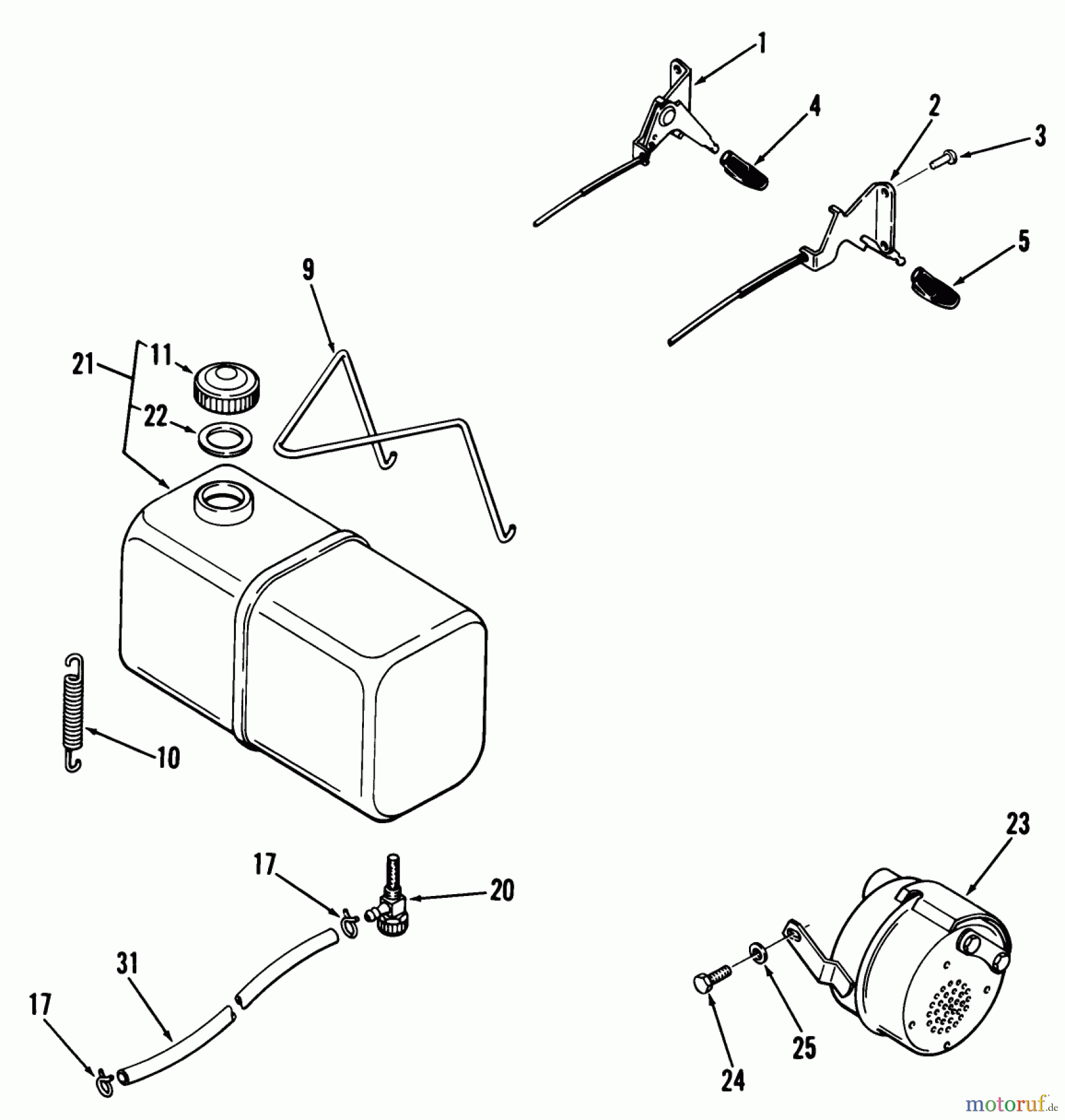  Toro Neu Mowers, Lawn & Garden Tractor Seite 1 02-08BX01 (B-85) - Toro B-85 5-Speed Tractor, 1982 FUEL AND EXHAUST SYSTEMS