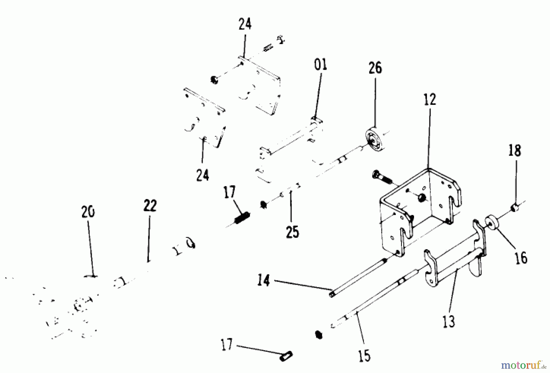  Toro Neu Mowers, Lawn & Garden Tractor Seite 1 1-0390 (C-100) - Toro C-100 8-Speed Tractor, 1974 HITCH ASSEMBLIES