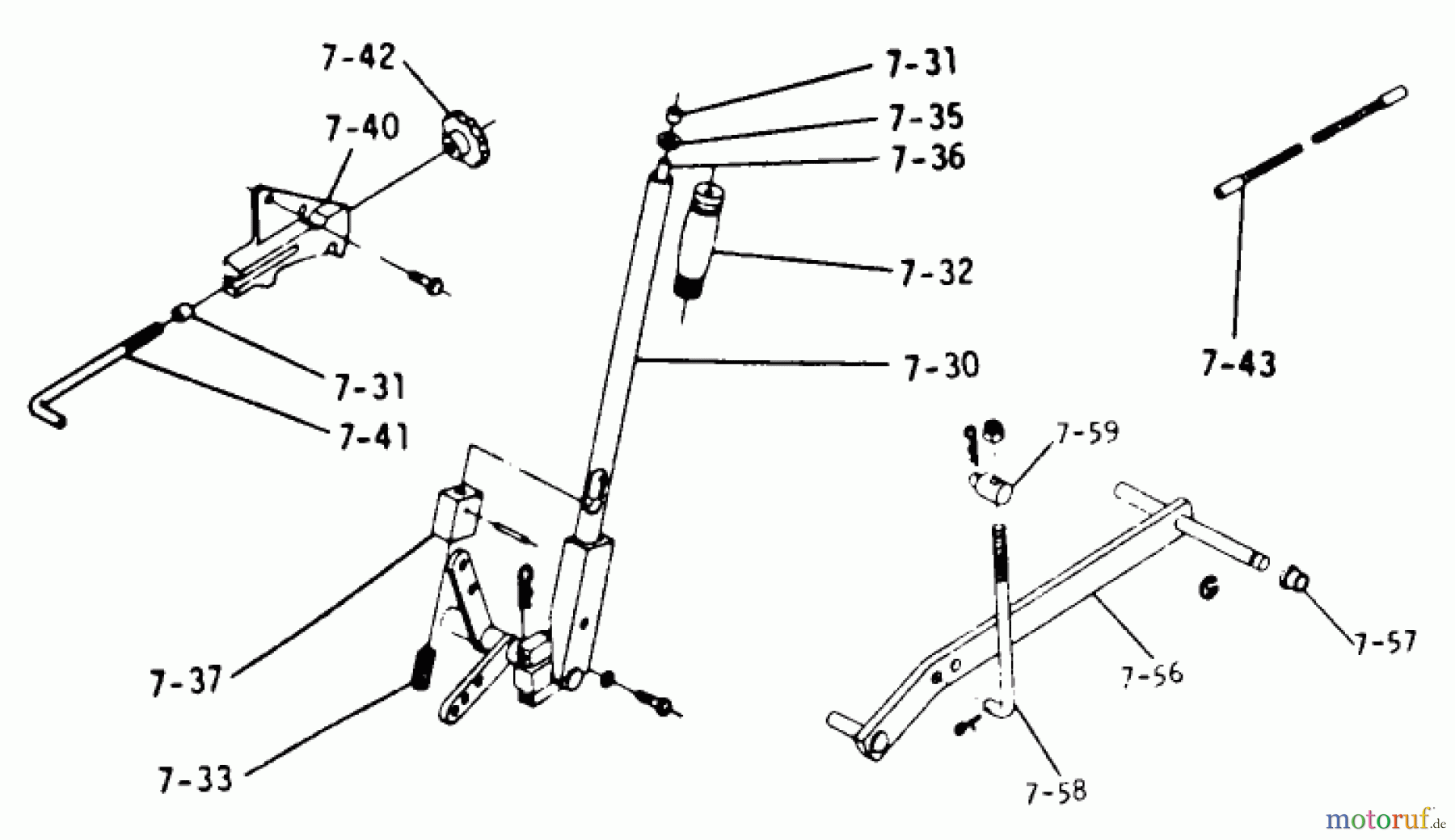  Toro Neu Mowers, Lawn & Garden Tractor Seite 1 1-0385 (C-160) - Toro C-160 8-Speed Tractor, 1974 LIFT LINKAGE