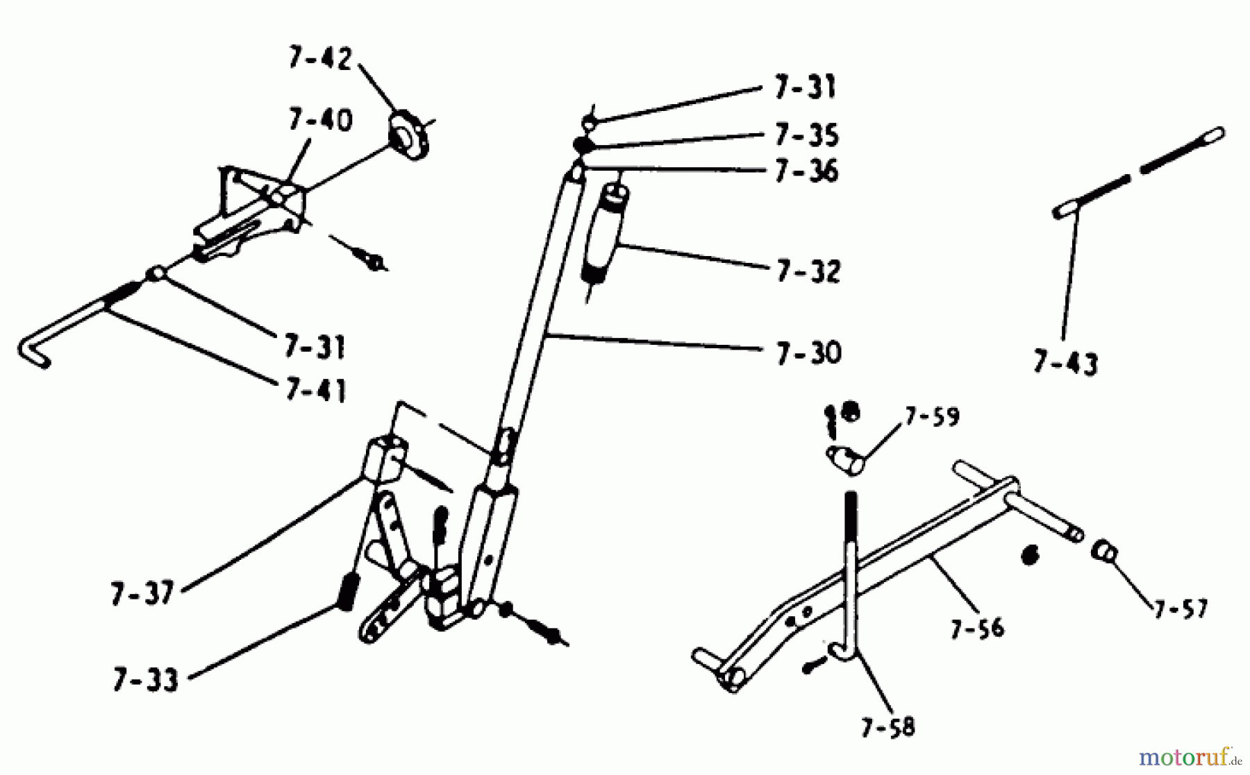  Toro Neu Mowers, Lawn & Garden Tractor Seite 1 1-0435 - Toro 14 hp Automatic Tractor, 1973 PARTS LIST FOR 7.030 LIFT LINKAGE (PLATE 7.2)