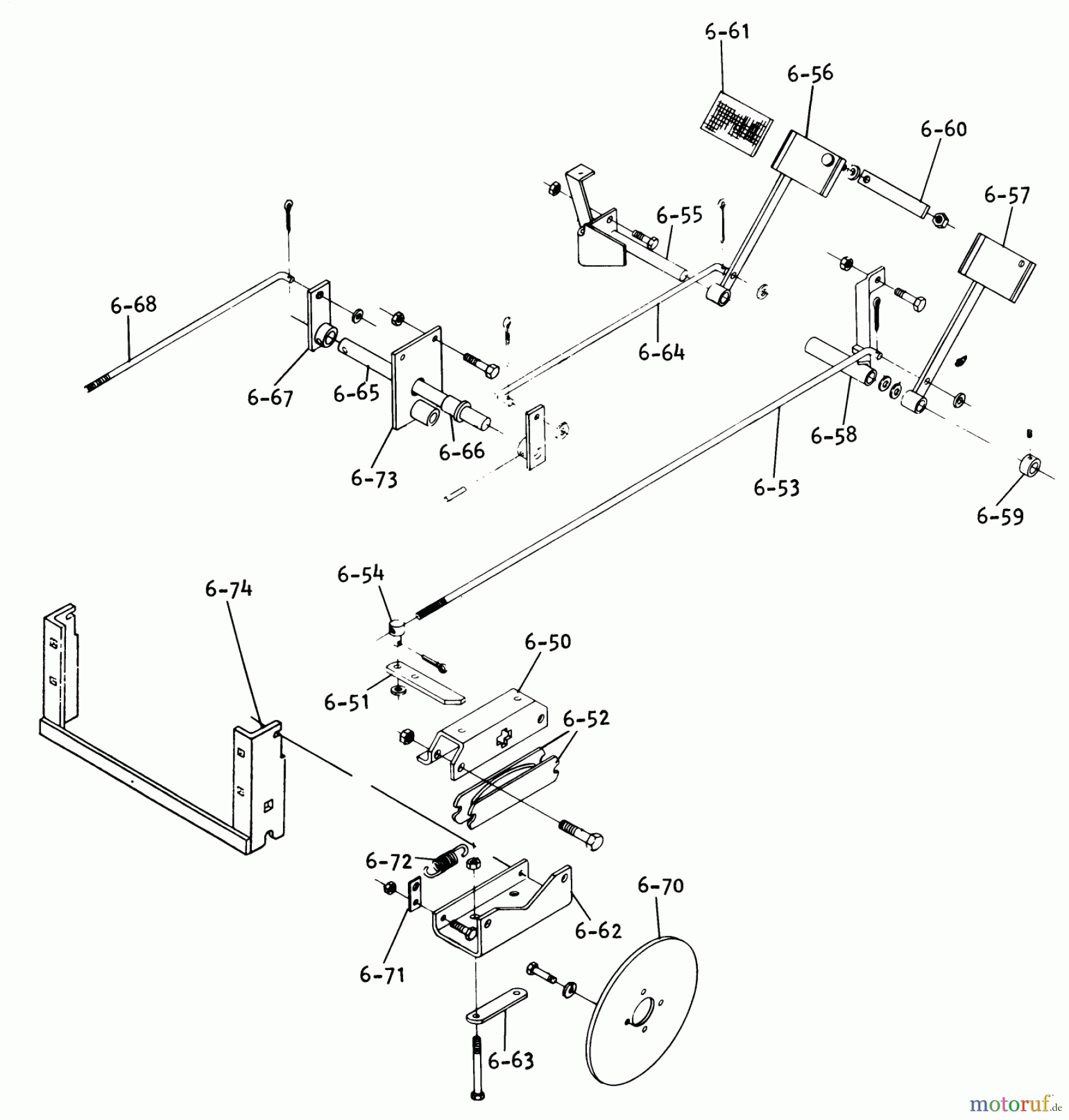  Toro Neu Mowers, Lawn & Garden Tractor Seite 1 1-0651 (D-160) - Toro D-160 Automatic Tractor, 1975 6.020 DISC TURNING BRAKES (FIG. 6B) STANDARD ON D-200