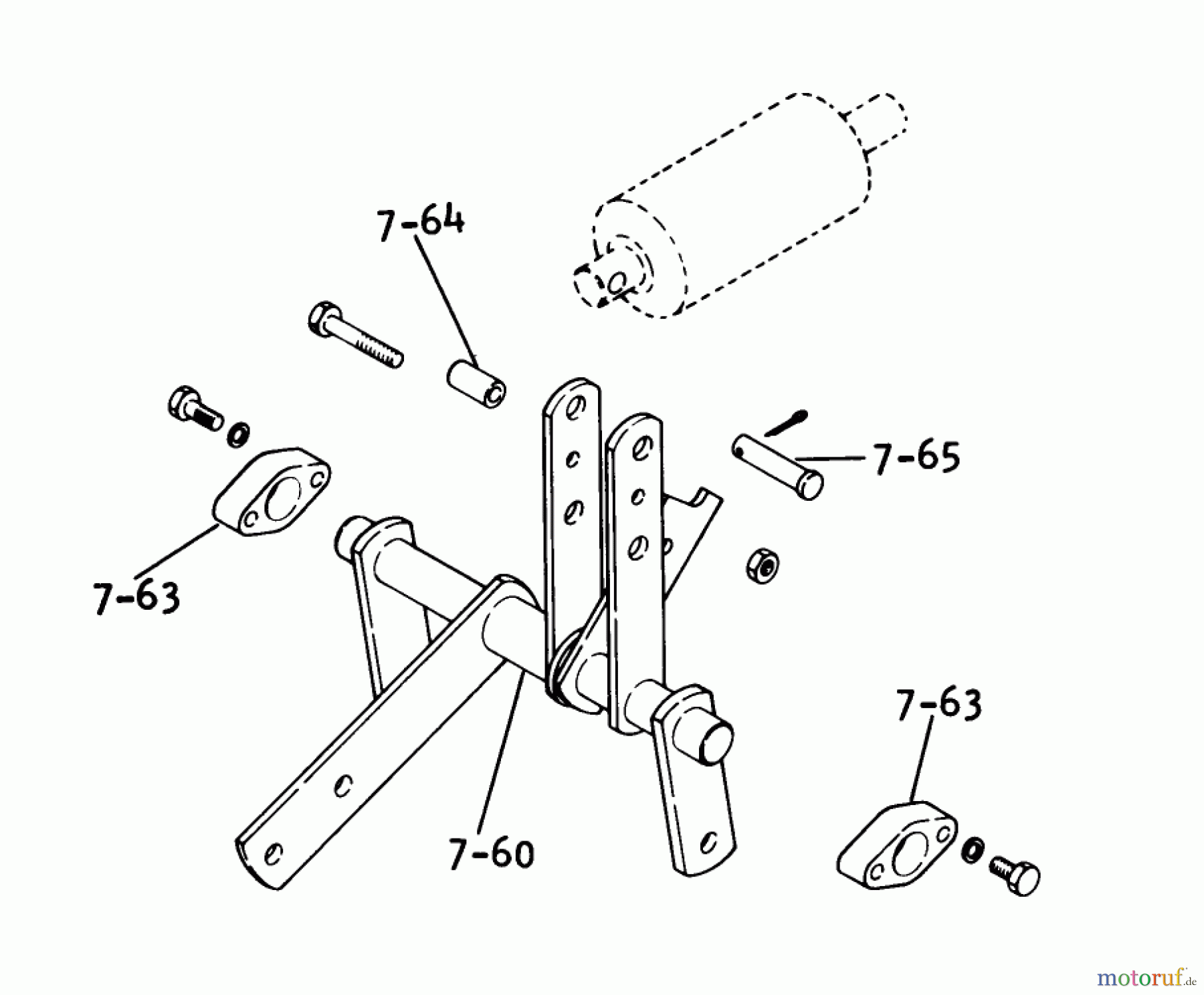  Toro Neu Mowers, Lawn & Garden Tractor Seite 1 1-0612 (D-180) - Toro D-180 Automatic Tractor, 1975 7.060 HYDRAULIC LIFT LINKAGE (FIG. 7B)