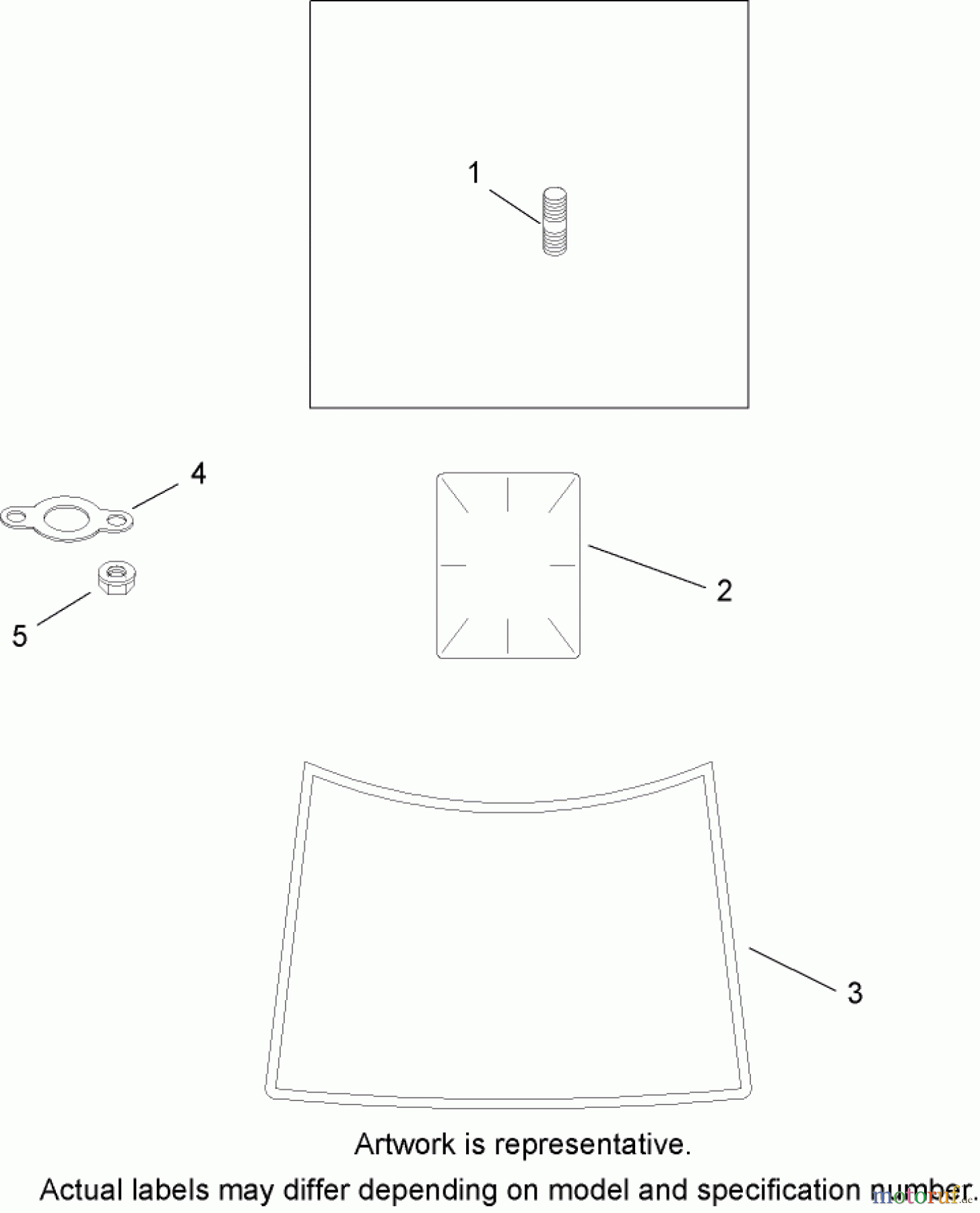  Toro Neu Mowers, Lawn & Garden Tractor Seite 1 13AP60RP744 (LX500) - Toro LX500 Lawn Tractor, 2006 (1A096B50000-) EXHAUST STUD, GASKET AND DECAL ASSEMBLY KOHLER SV720-0011