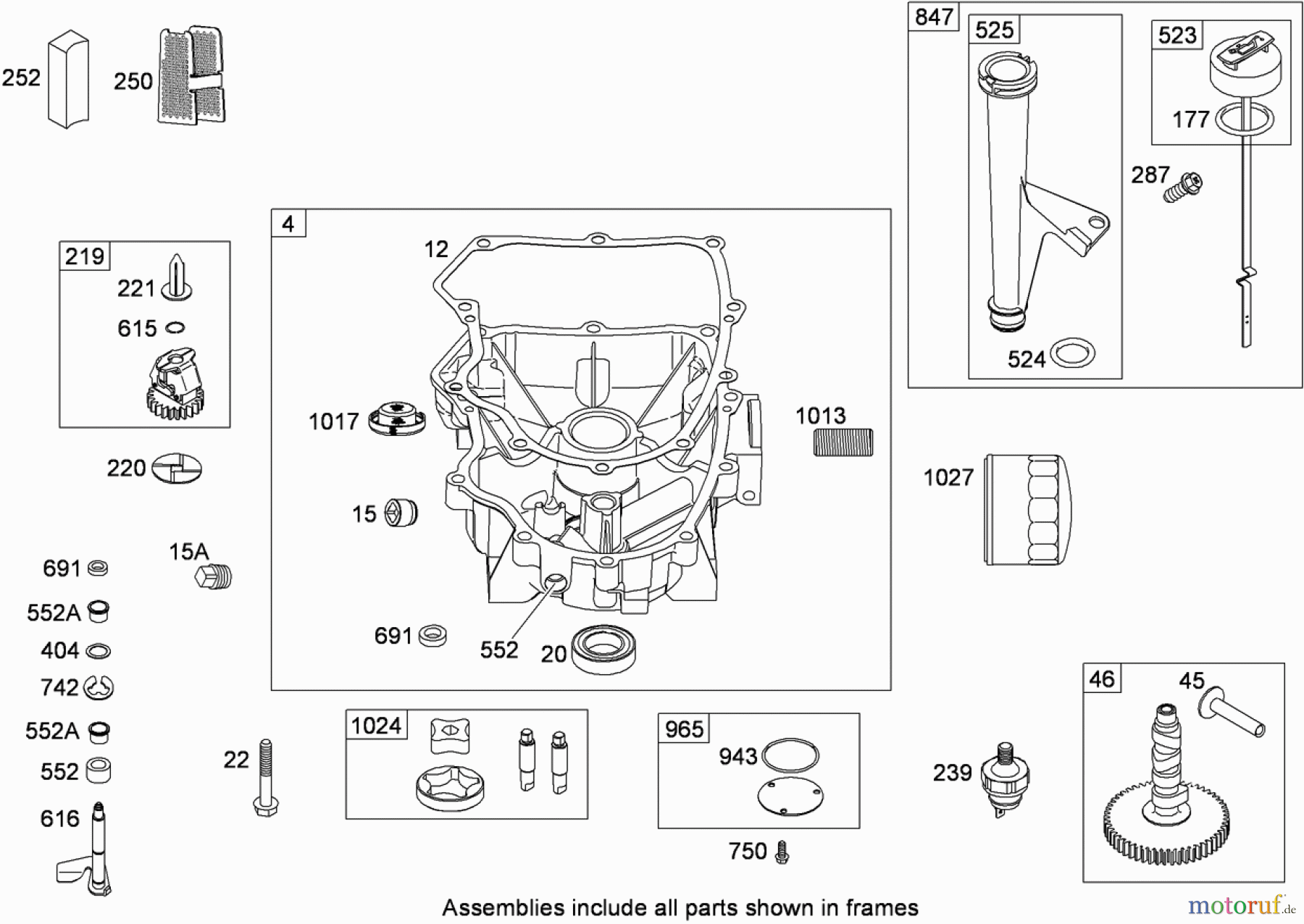  Toro Neu Mowers, Lawn & Garden Tractor Seite 1 13RT61RH044 (LX466) - Toro LX466 Lawn Tractor, 2008 (SN 1L137H10100-) CRANKCASE COVER AND SUMP ASSEMBLY BRIGGS AND STRATTON 407777-0550-E1