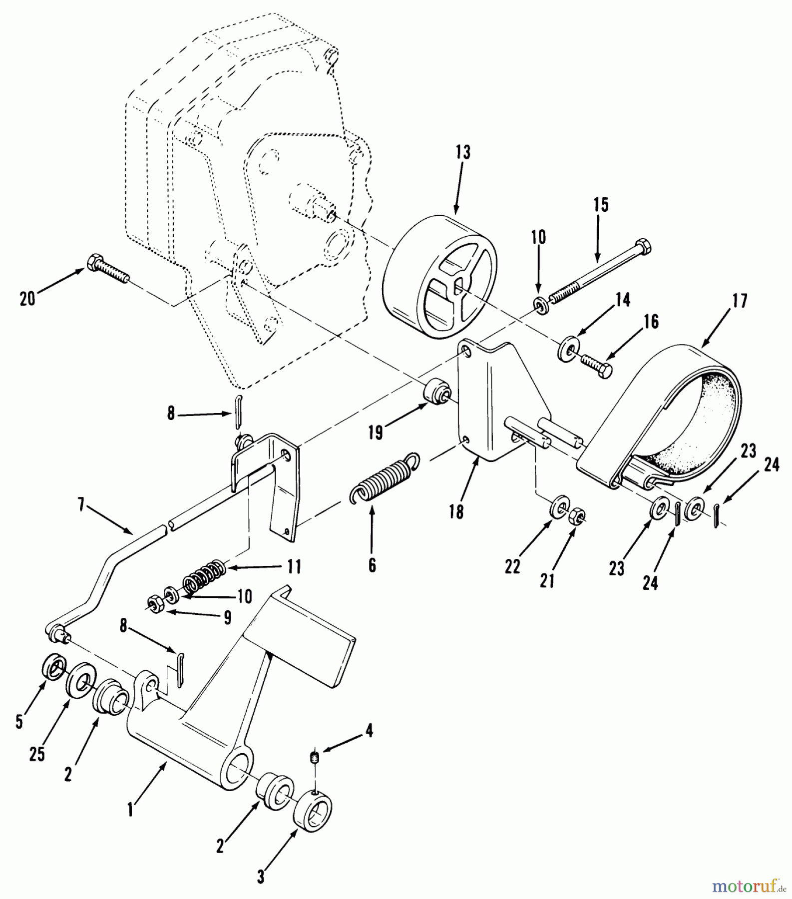  Toro Neu Mowers, Lawn & Garden Tractor Seite 1 31-18KE01 (418-A) - Toro 418-A Garden Tractor, 1987 CLUTCH, BRAKE & SPEED CONTROL LINKAGE #2