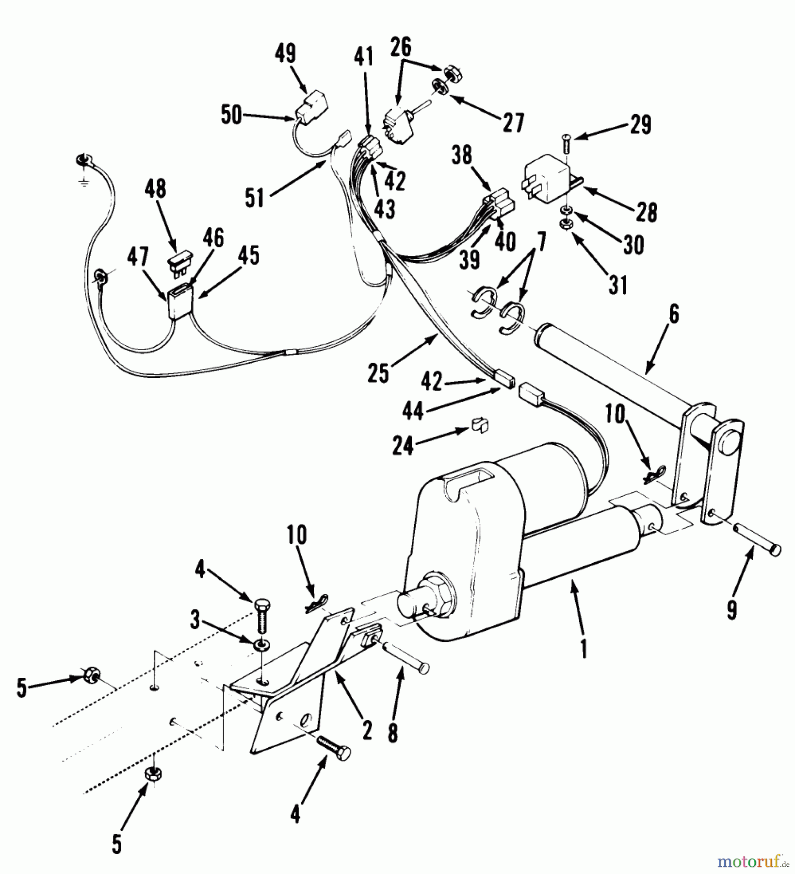  Toro Neu Mowers, Lawn & Garden Tractor Seite 1 41-18KE01 (418-C) - Toro 418-C Garden Tractor, 1987 ELECTRIC LIFT LINKAGE