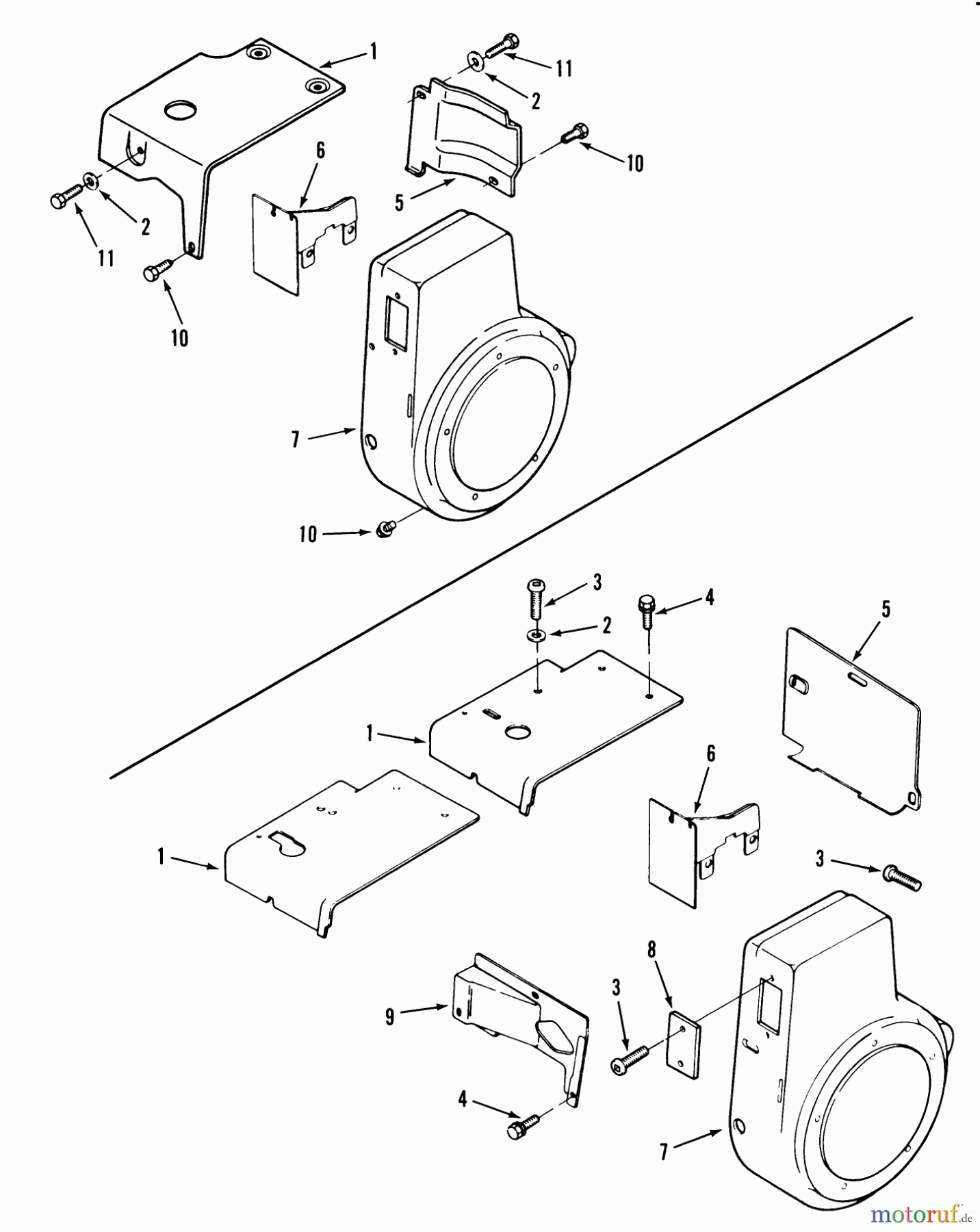  Toro Neu Mowers, Lawn & Garden Tractor Seite 1 31-16K804 (416-8) - Toro 416-8 Garden Tractor, 1988 BAFFLES & SHROUDS