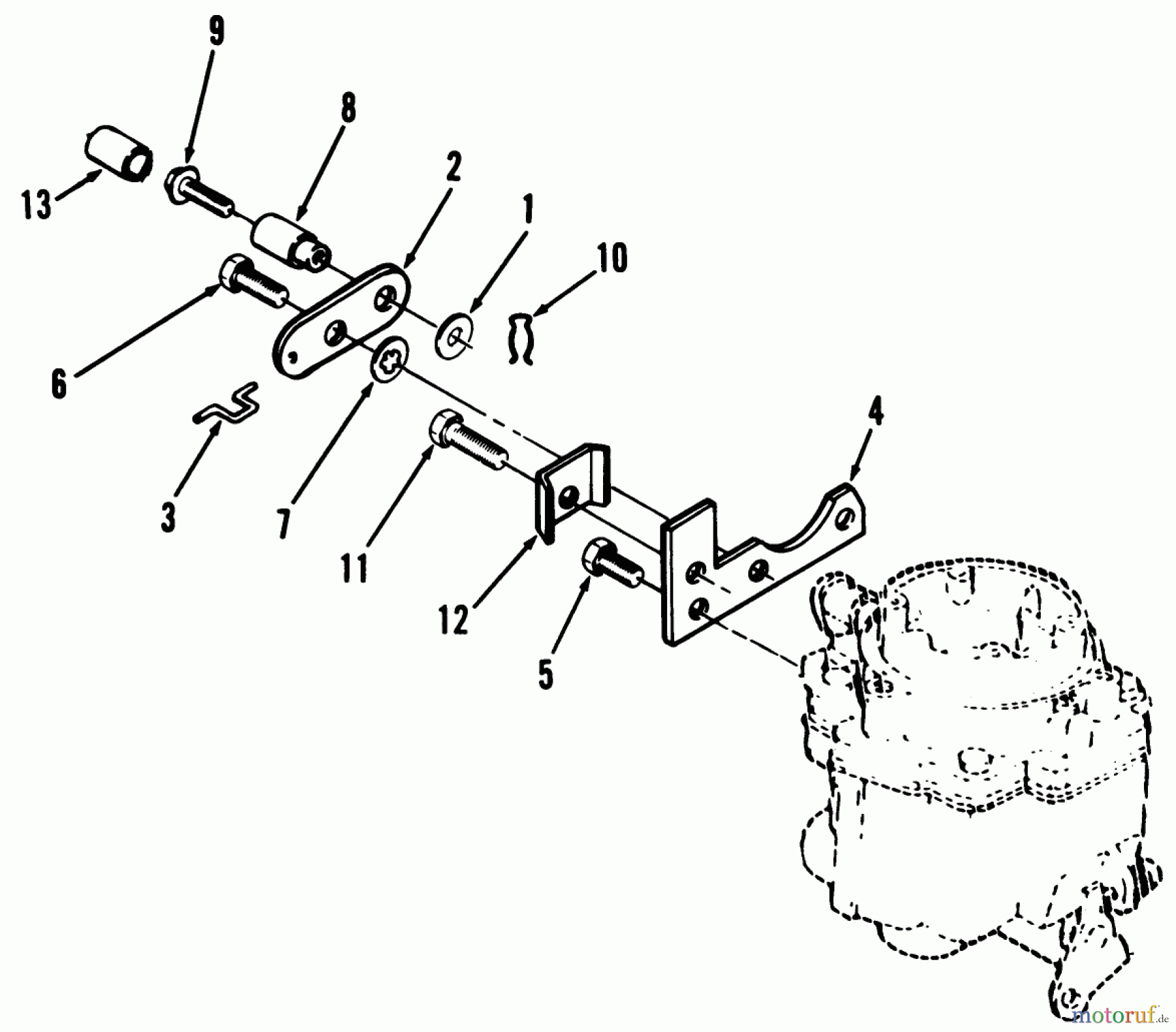  Toro Neu Mowers, Lawn & Garden Tractor Seite 1 31-10K802 (310-8) - Toro 310-8 Garden Tractor, 1991 (1000001-1999999) CHOKE LINKAGE