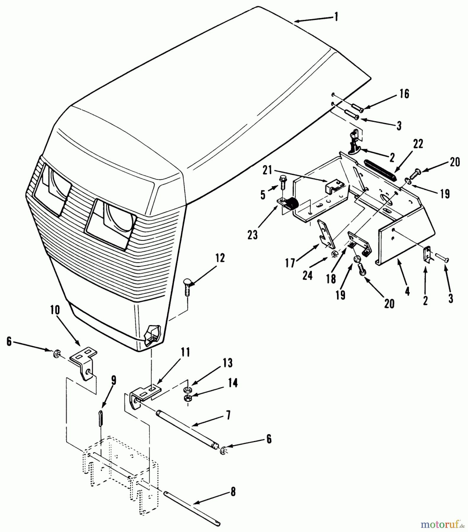  Toro Neu Mowers, Lawn & Garden Tractor Seite 1 51-12KE01 (312-H) - Toro 312-H Garden Tractor, 1991 (1000001-1999999) SHEET METAL AND COVERS #1