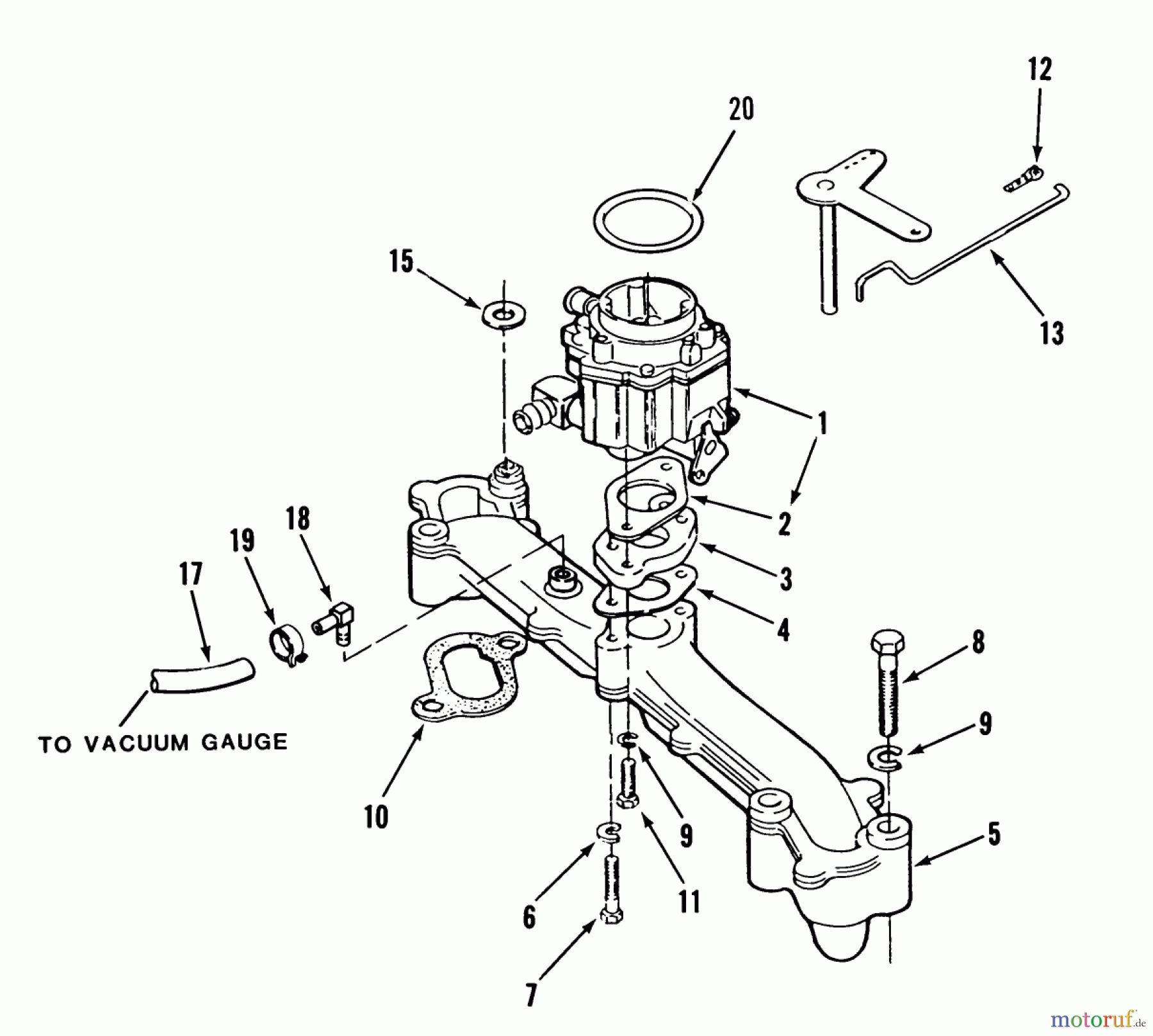  Toro Neu Mowers, Lawn & Garden Tractor Seite 2 C1-20OE01 (520-HC) - Toro 520-HC Garden Tractor, 1988 INTAKE MANIFOLD