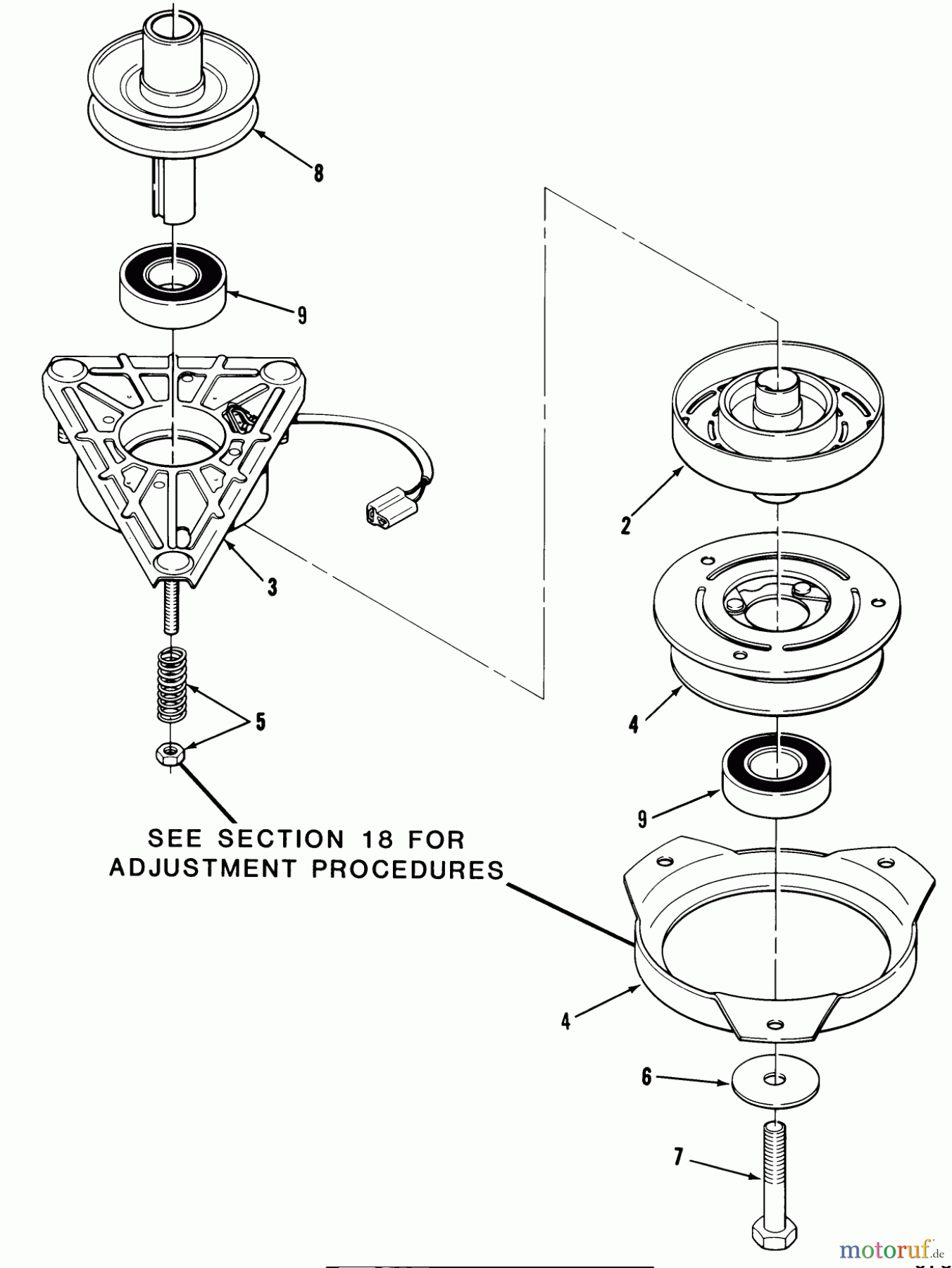  Toro Neu Mowers, Lawn & Garden Tractor Seite 1 32-12K602 (212-6) - Toro 212-6 Tractor, 1988 ENGINE PULLEY & PTO CLUTCH