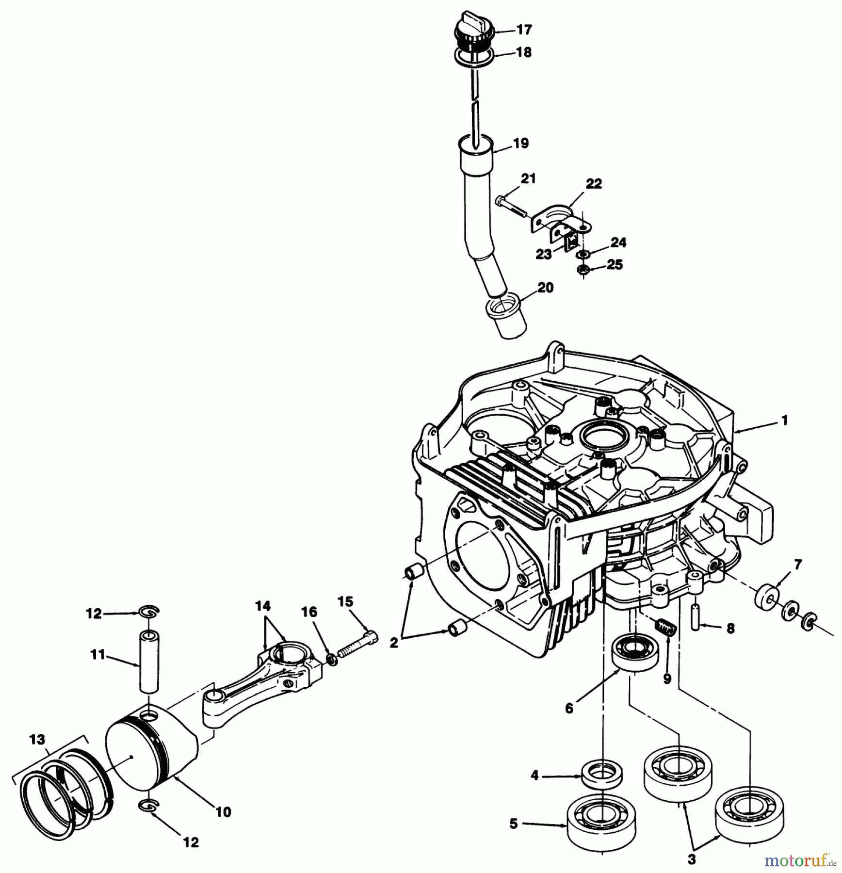  Toro Neu Mowers, Lawn & Garden Tractor Seite 1 32-10BE02 (210-H) - Toro 210-H Tractor, 1991 (1000001-1999999) 12HP ENGINE CYLINDER BLOCK ASSEMBLY