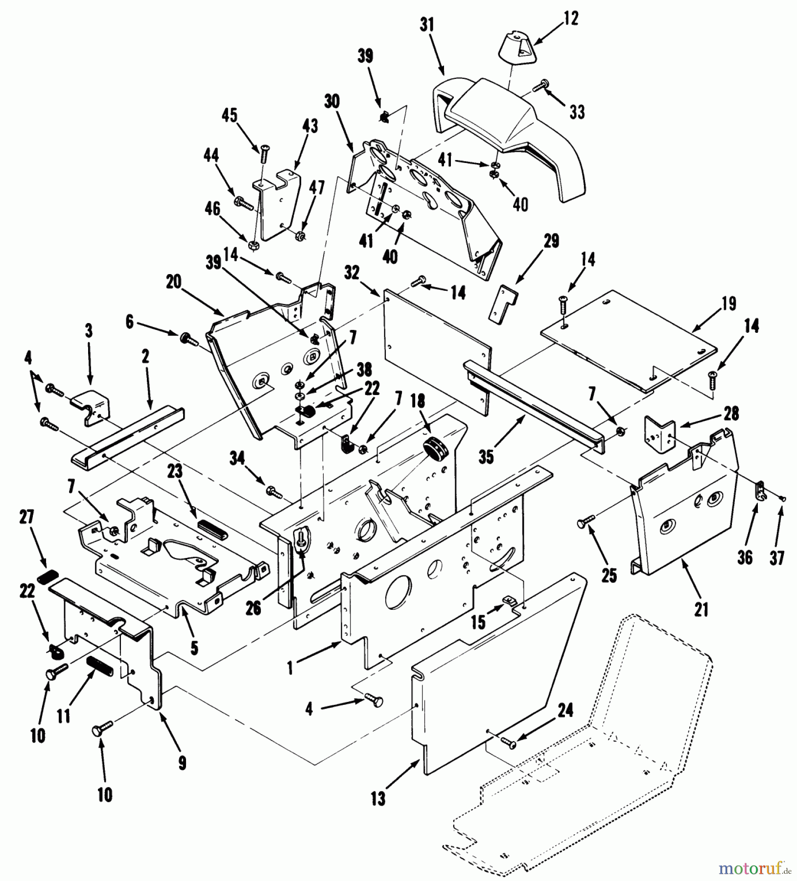  Toro Neu Mowers, Lawn & Garden Tractor Seite 1 41-20OE02 (520-H) - Toro 520-H Garden Tractor, 1991 (1000001-1999999) SHEET METAL AND COVERS #2