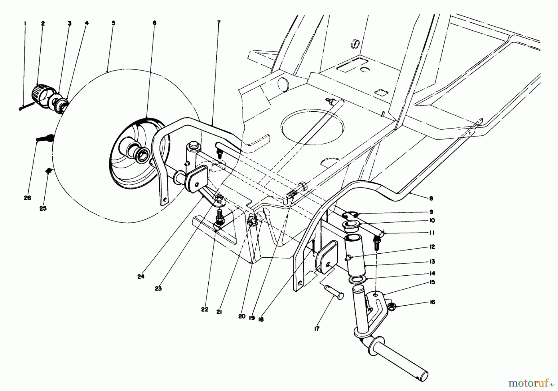  Toro Neu Mowers, Lawn & Garden Tractor Seite 1 57356 (11-42) - Toro 11-42 Lawn Tractor, 1978 (8000001-8999999) FRONT AXLE ASSEMBLY