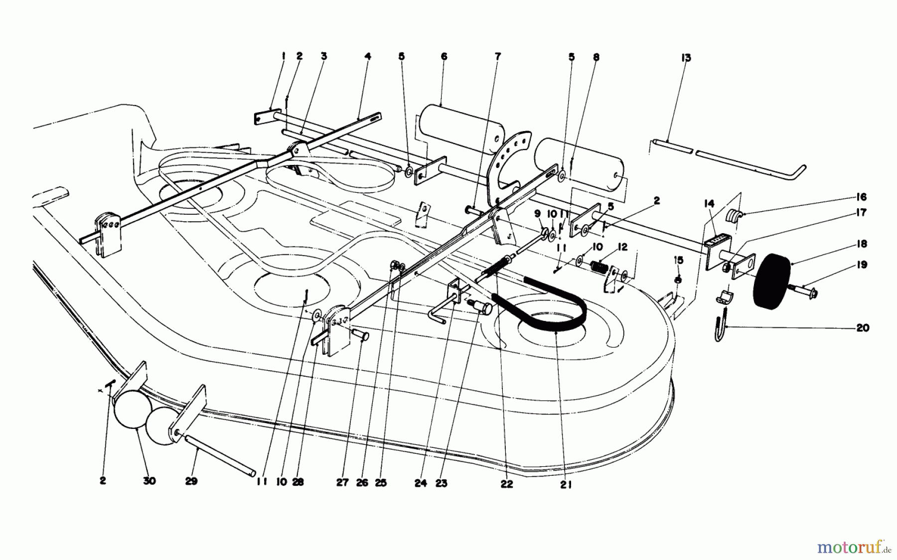  Toro Neu Mowers, Lawn & Garden Tractor Seite 1 57356 (11-42) - Toro 11-42 Lawn Tractor, 1979 (9000001-9999999) MOWER LIFT ASSEMBLY