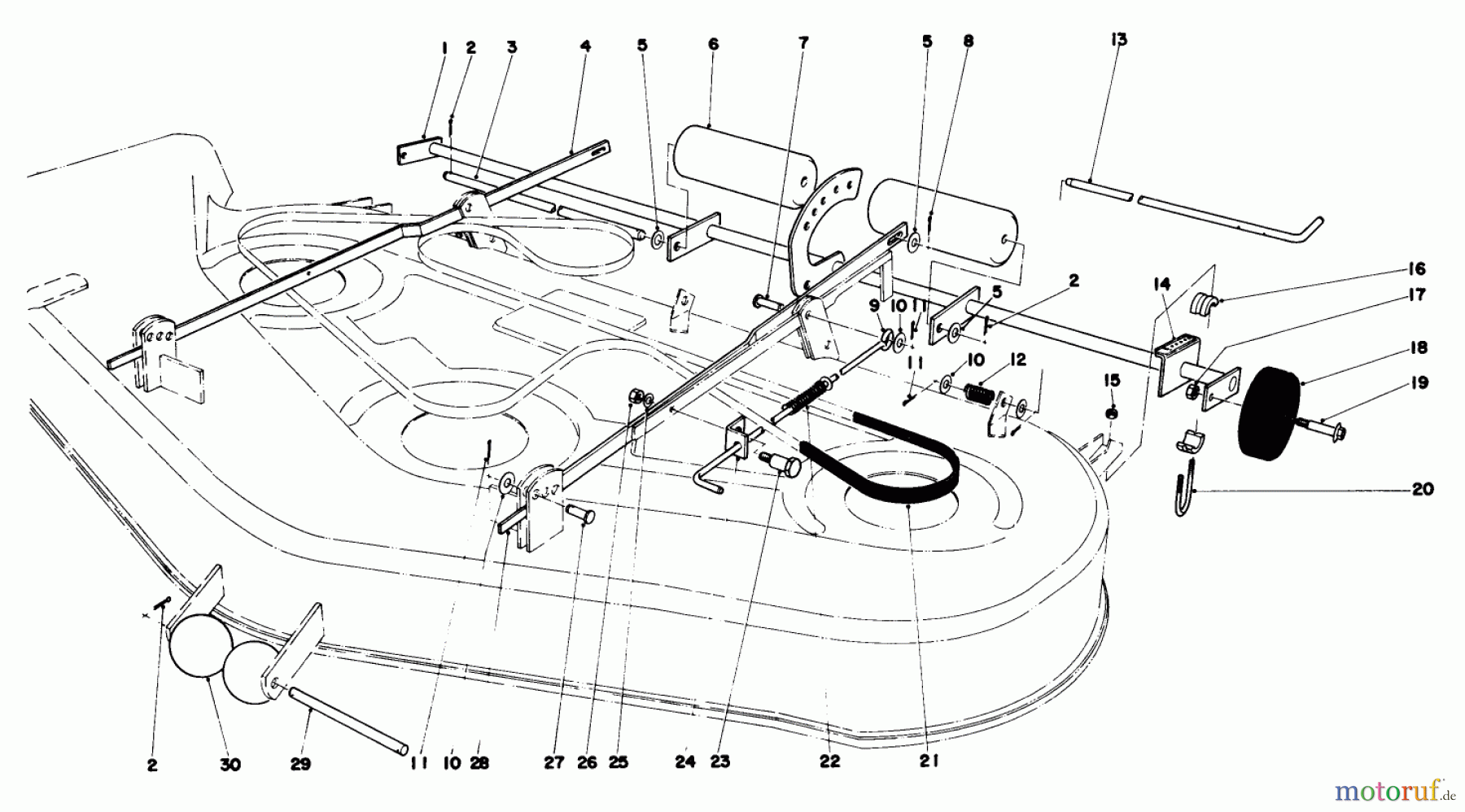  Toro Neu Mowers, Lawn & Garden Tractor Seite 1 57357 (11-44) - Toro 11-44 Lawn Tractor, 1983 (3000001-3999999) MOWER LIFT ASSEMBLY