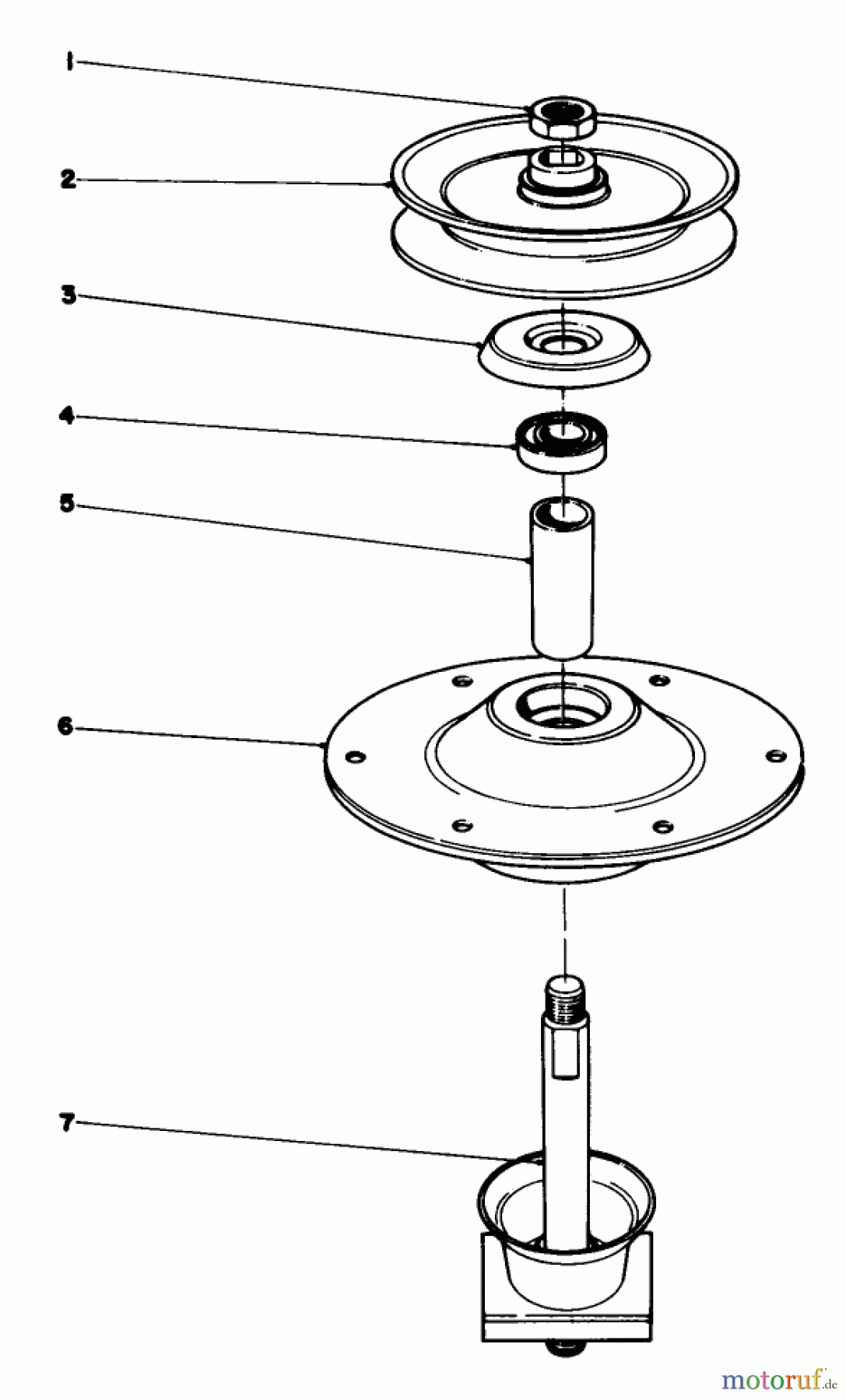  Toro Neu Mowers, Lawn & Garden Tractor Seite 1 57356 (11-42) - Toro 11-42 Lawn Tractor, 1983 (3000001-3999999) SPINDLE ASSEMBLY (39-5890)