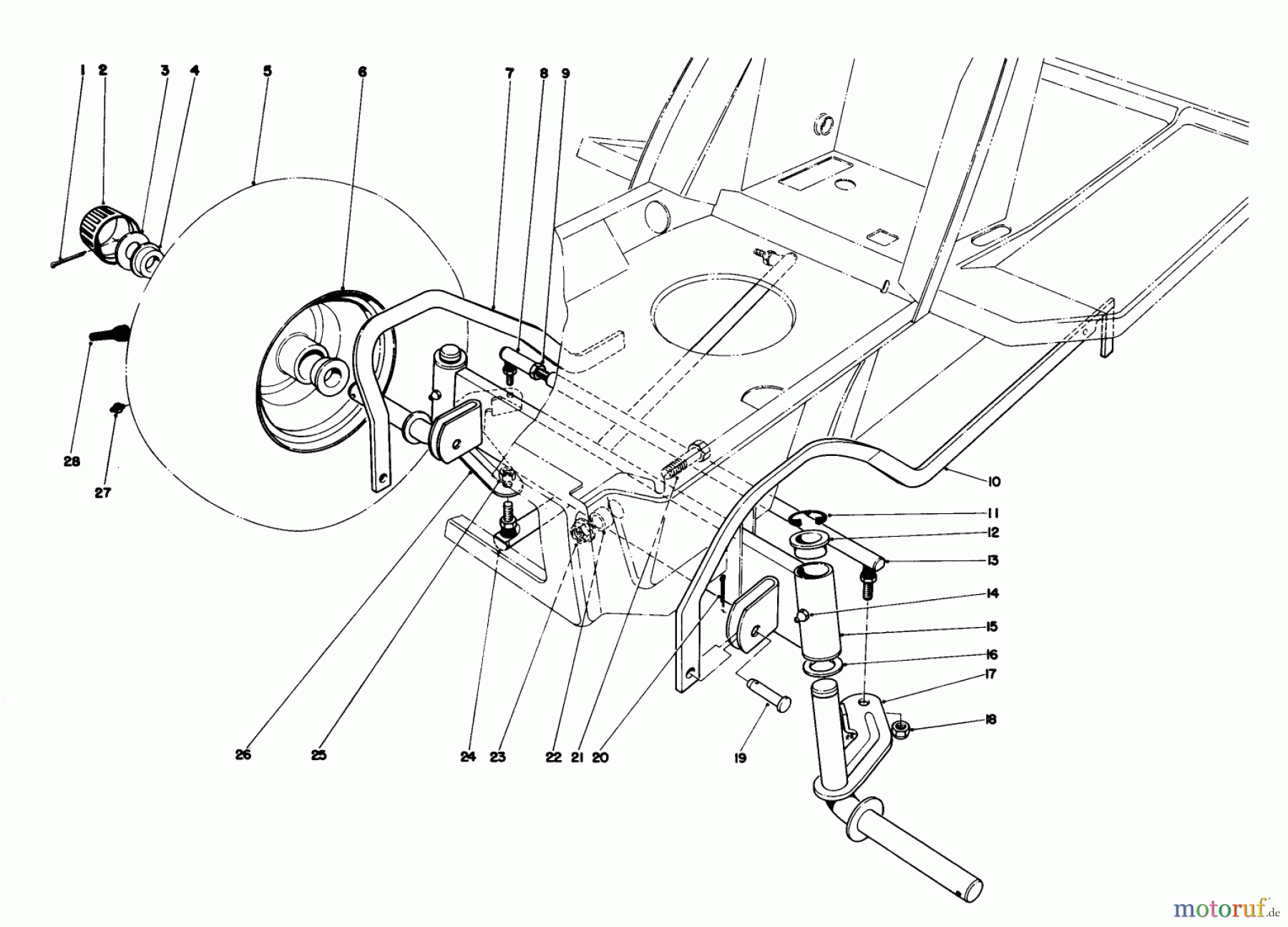  Toro Neu Mowers, Lawn & Garden Tractor Seite 1 57357 (11-44) - Toro 11-44 Lawn Tractor, 1984 (4000001-4999999) FRONT AXLE ASSEMBLY