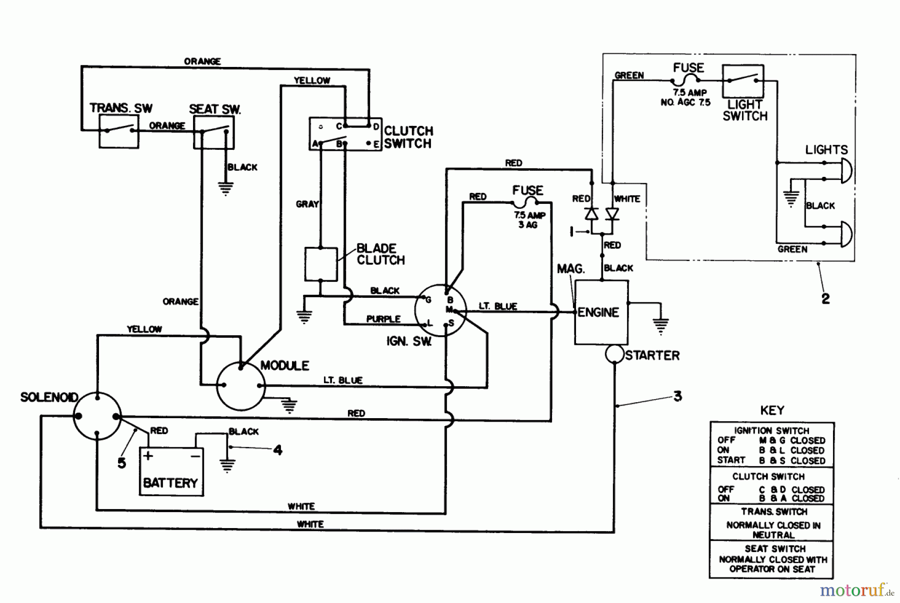  Toro Neu Mowers, Lawn & Garden Tractor Seite 1 57420 (12-44) - Toro 12 hp Electric Start Lawn Tractor, 1988 (8000001-8999999) ELECTRICAL DIAGRAM