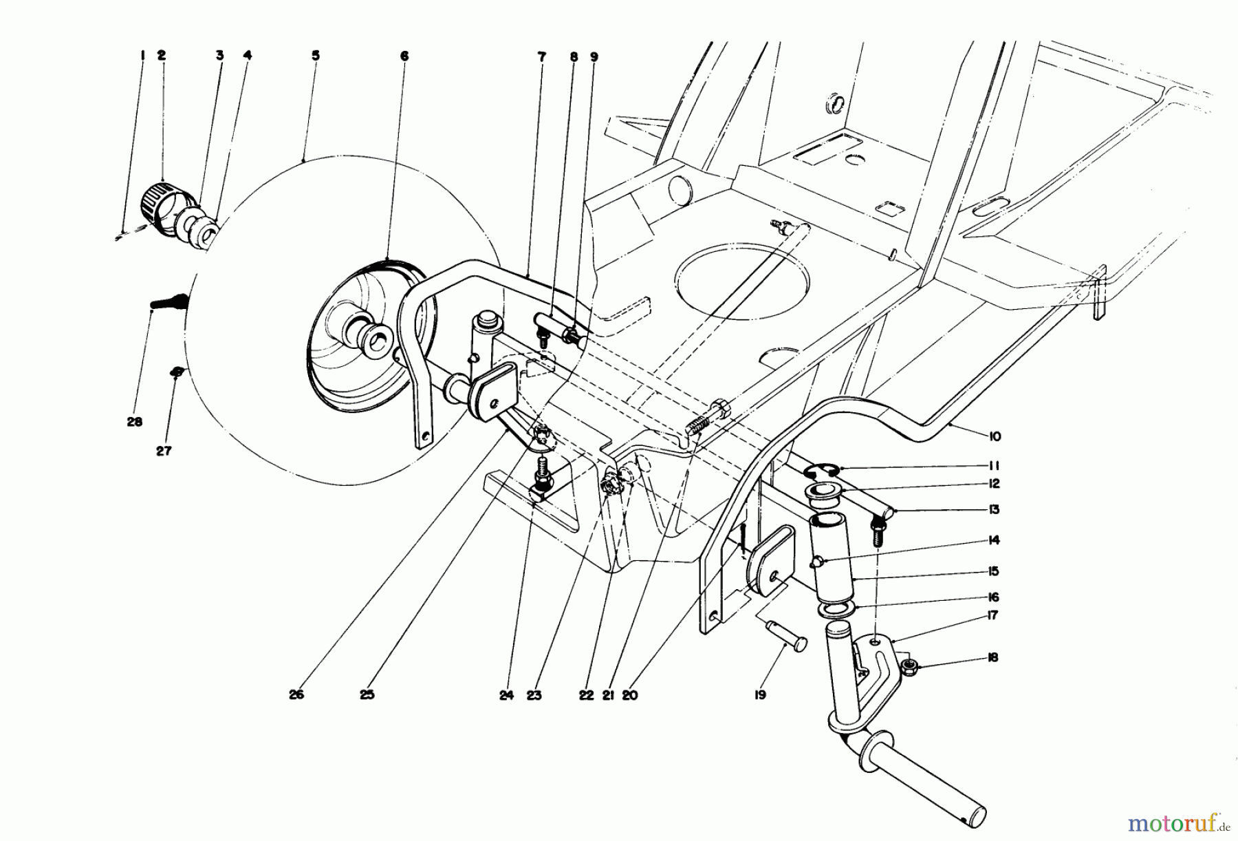  Toro Neu Mowers, Lawn & Garden Tractor Seite 1 57420 (12-44) - Toro 12 hp Electric Start Lawn Tractor, 1988 (8000001-8999999) FRONT AXLE ASSEMBLY