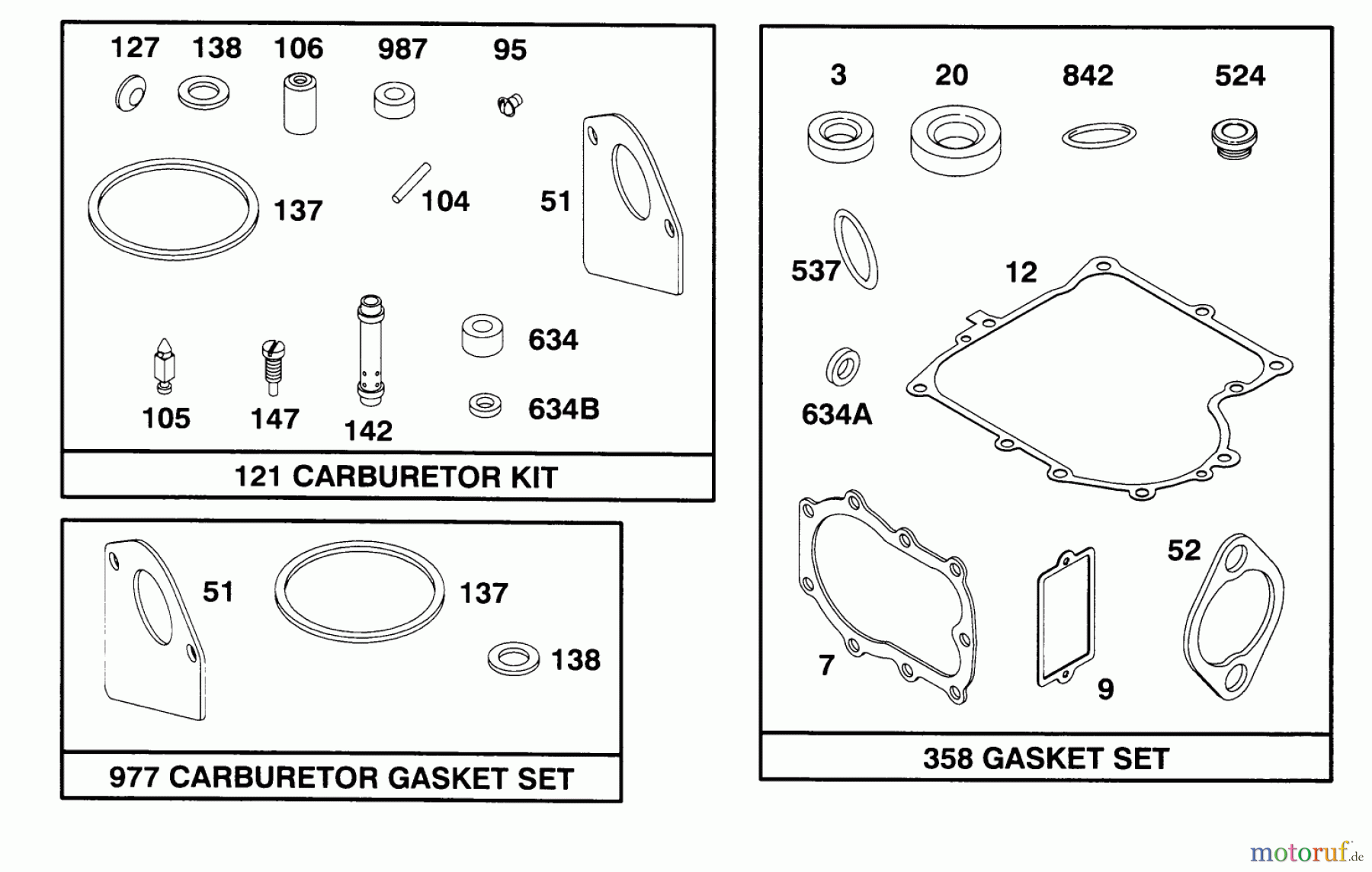  Toro Neu Mowers, Lawn & Garden Tractor Seite 1 71182 (12-32XL) - Toro 12-32XL Lawn Tractor, 1996 (6900001-6999999) ENGINE BRIGGS & STRATTON MODEL 282707-0119-01 #8