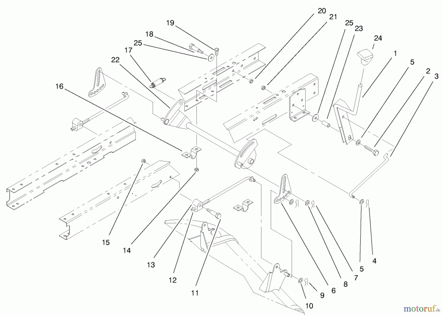  Toro Neu Mowers, Lawn & Garden Tractor Seite 1 71188 (12-32XL) - Toro 12-32XL Lawn Tractor, 1998 (8900001-8999999) HEIGHT OF CUT ASSEMBLY