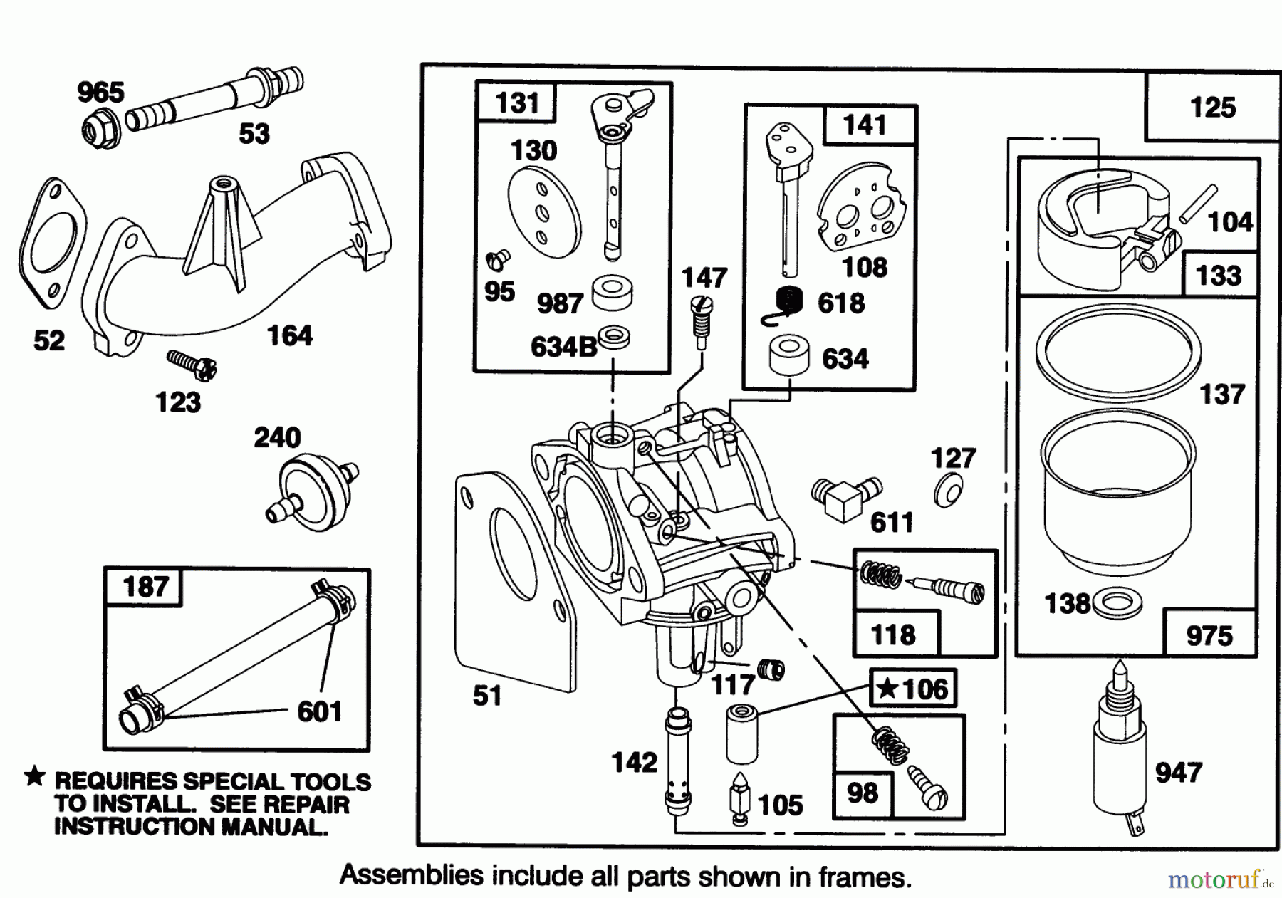  Toro Neu Mowers, Lawn & Garden Tractor Seite 1 71192 (15-44HXL) - Toro 15-44HXL Lawn Tractor, 1996 (6900001-6999999) ENGINE BRIGGS & STRATTON MODEL 28Q777-0168-01 #5