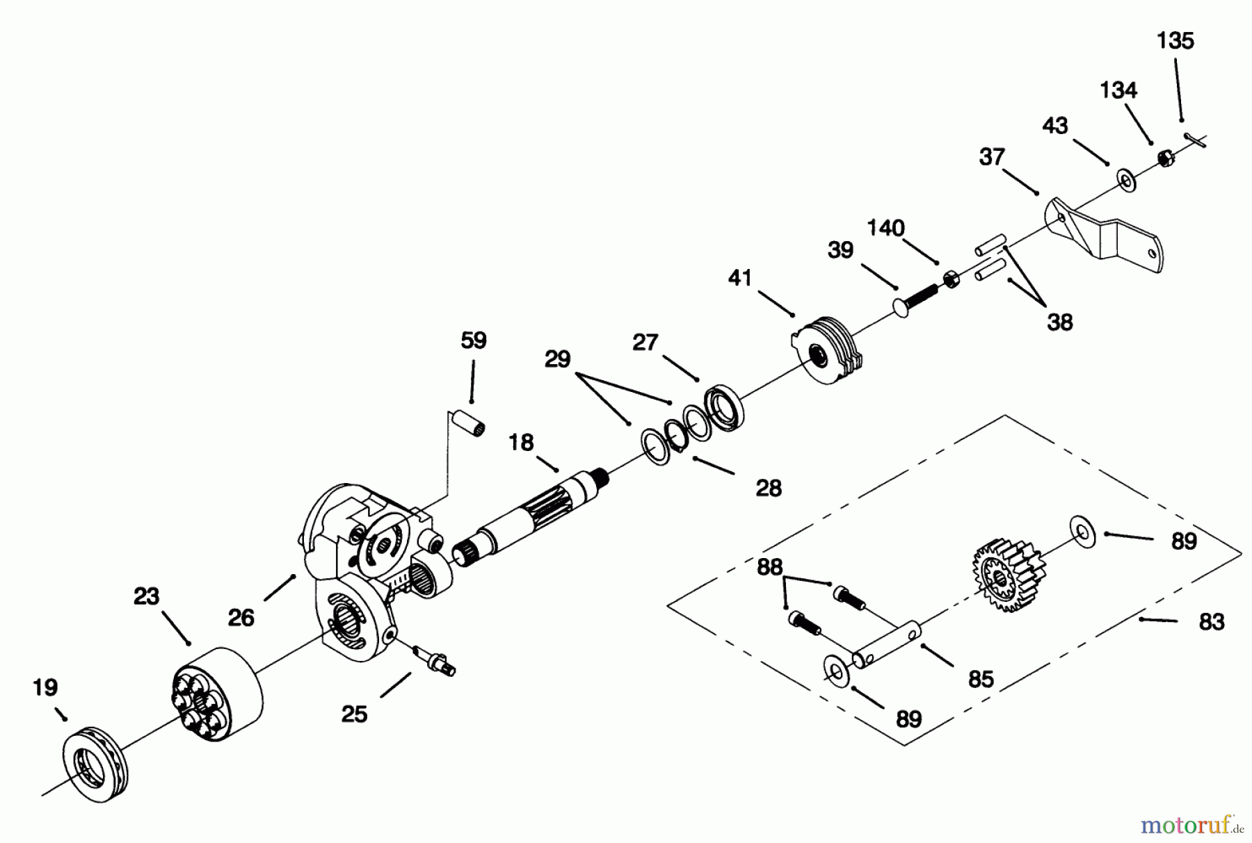  Toro Neu Mowers, Lawn & Garden Tractor Seite 1 71192 (15-44HXL) - Toro 15-44HXL Lawn Tractor, 1995 (5900001-5999999) HYDRO TRANSAXLE ASSEMBLY #3