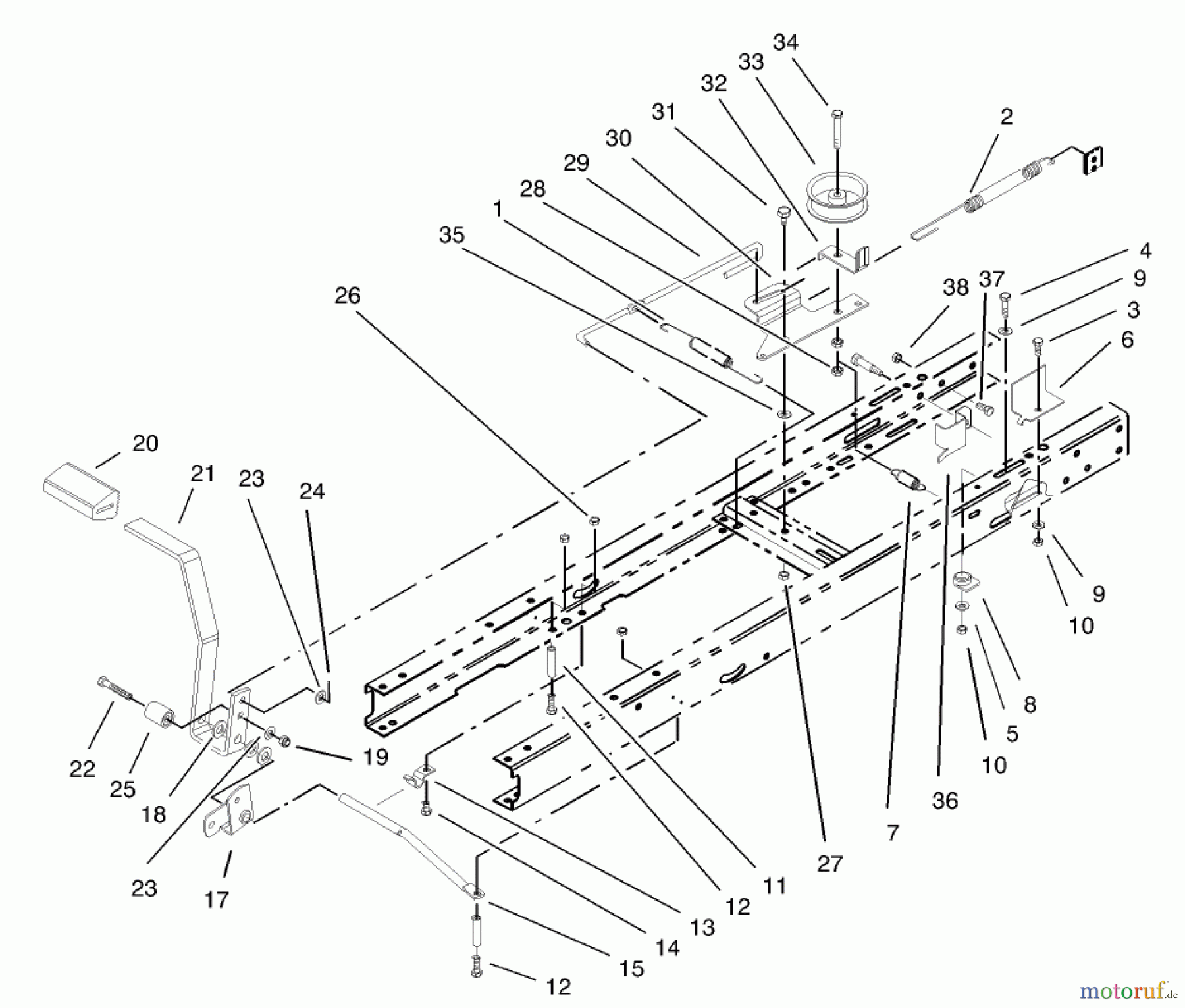  Toro Neu Mowers, Lawn & Garden Tractor Seite 1 71199 (12-32XL) - Toro 12-32XL Lawn Tractor, 2004 (240000001-240999999) TRACTION CLUTCH ASSEMBLY