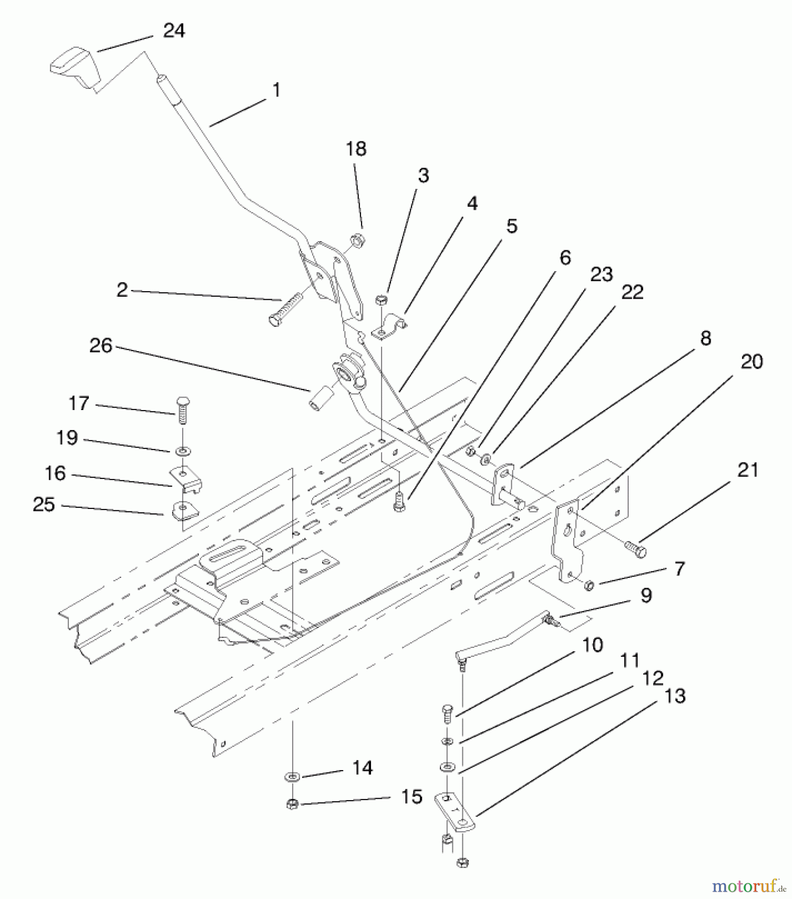  Toro Neu Mowers, Lawn & Garden Tractor Seite 1 71208 (13-38XL) - Toro 13-38XL Lawn Tractor, 1998 (8900001-8999999) SHIFT ASSEMBLY