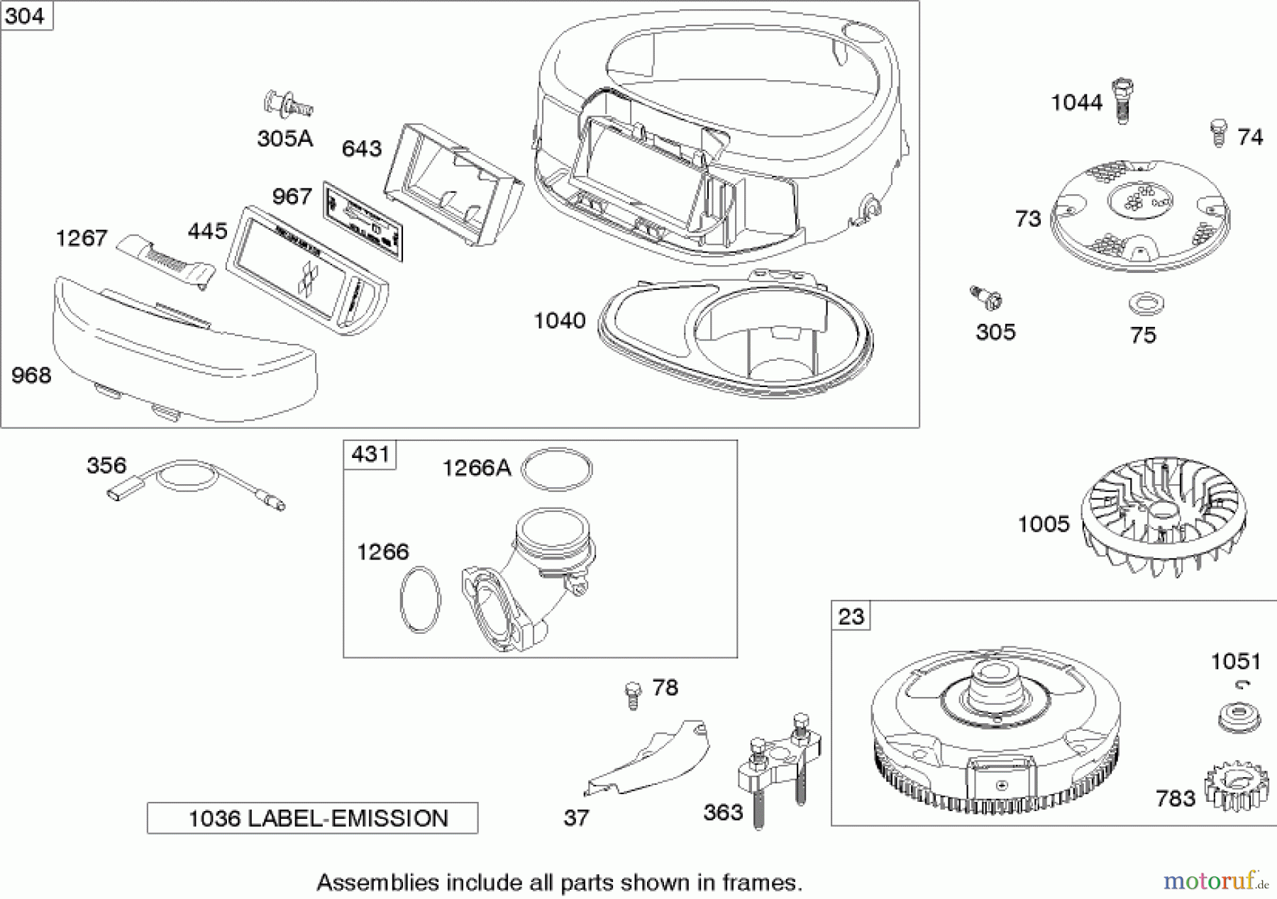  Toro Neu Mowers, Lawn & Garden Tractor Seite 1 71209 (XL 320) - Toro XL 320 Lawn Tractor, 2007 (270000001-270999999) BLOWER HOUSING ASSEMBLY BRIGGS AND STRATTON 21A907-0169-E1