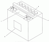 Toro 71218 (16-44HXL) - 16-44HXL Lawn Tractor, 1996 (6900001-6999999) Pièces détachées BATTERY ASSEMBLY