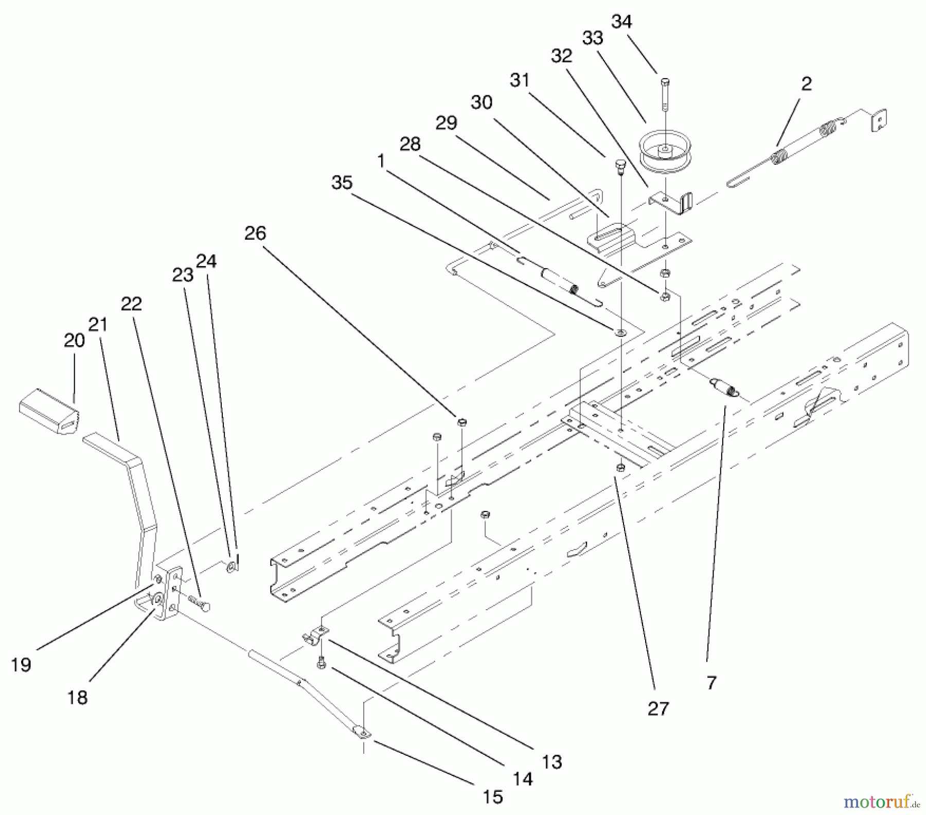  Toro Neu Mowers, Lawn & Garden Tractor Seite 1 71221 (15-38HXL) - Toro 15-38HXL Lawn Tractor, 1999 (9900001-9999999) TRACTION, CLUTCHING ASSEMBLY